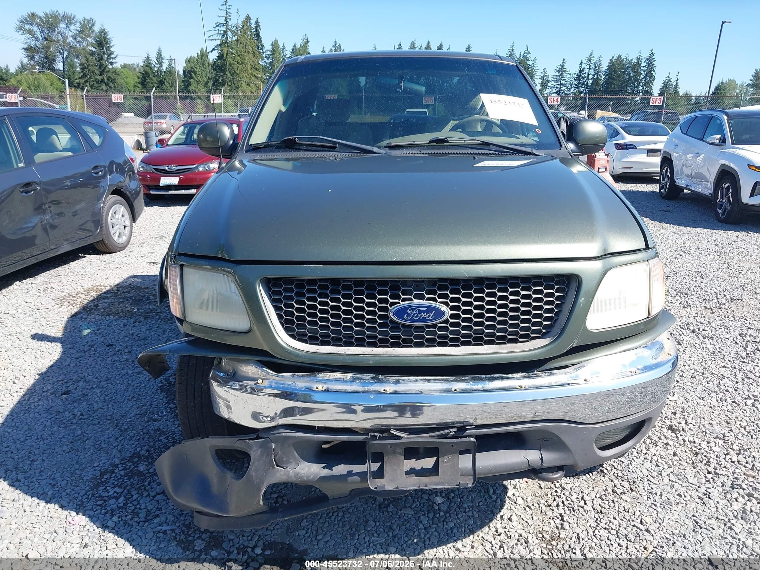 2002 Ford F-150 Lariat/xl/xlt Green vin: 2FTRX18L82CA50342
