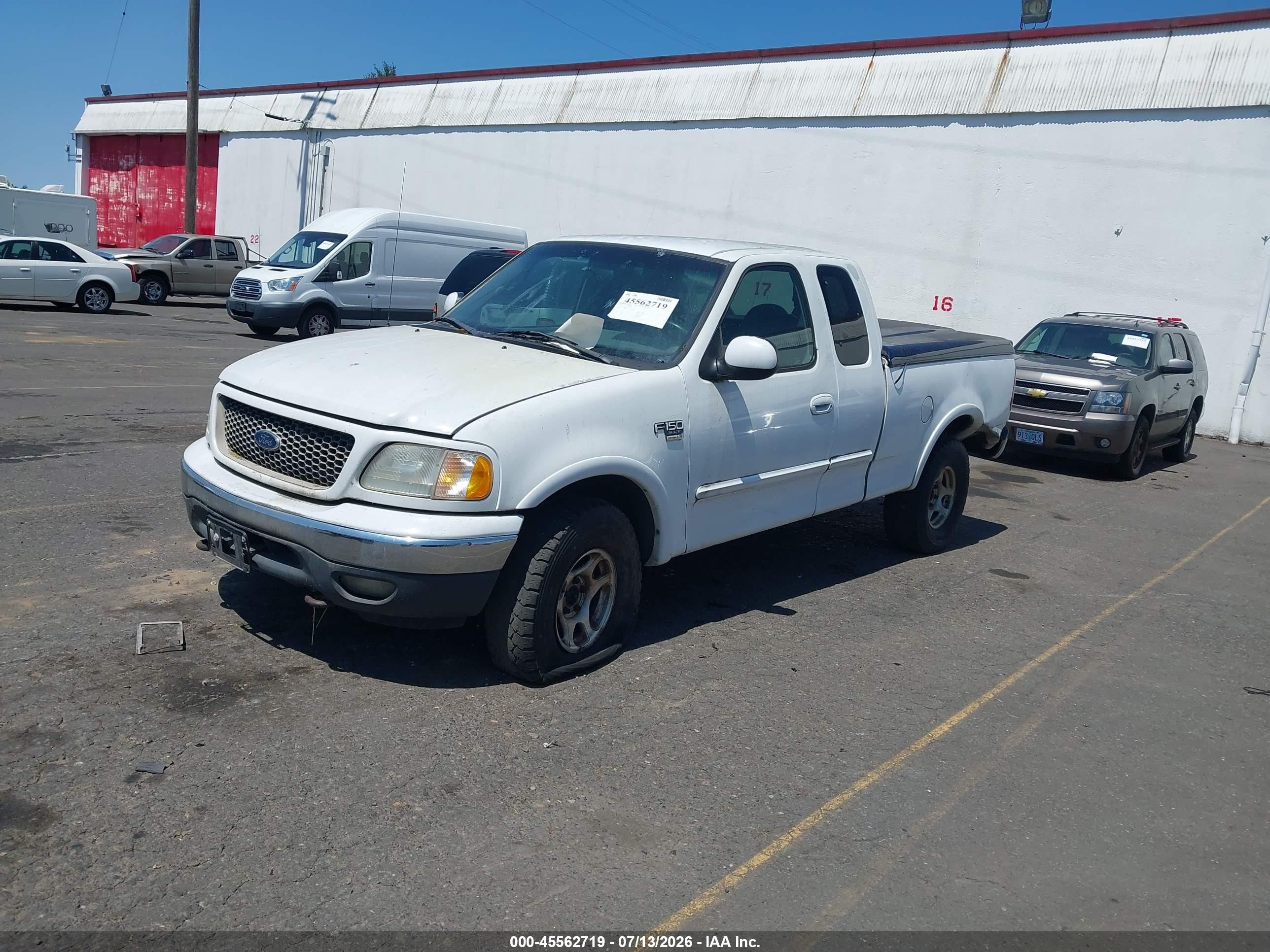 2000 Ford F-150 Lariat/work Series/xl/xlt White vin: 2FTRX18L8YCA33713