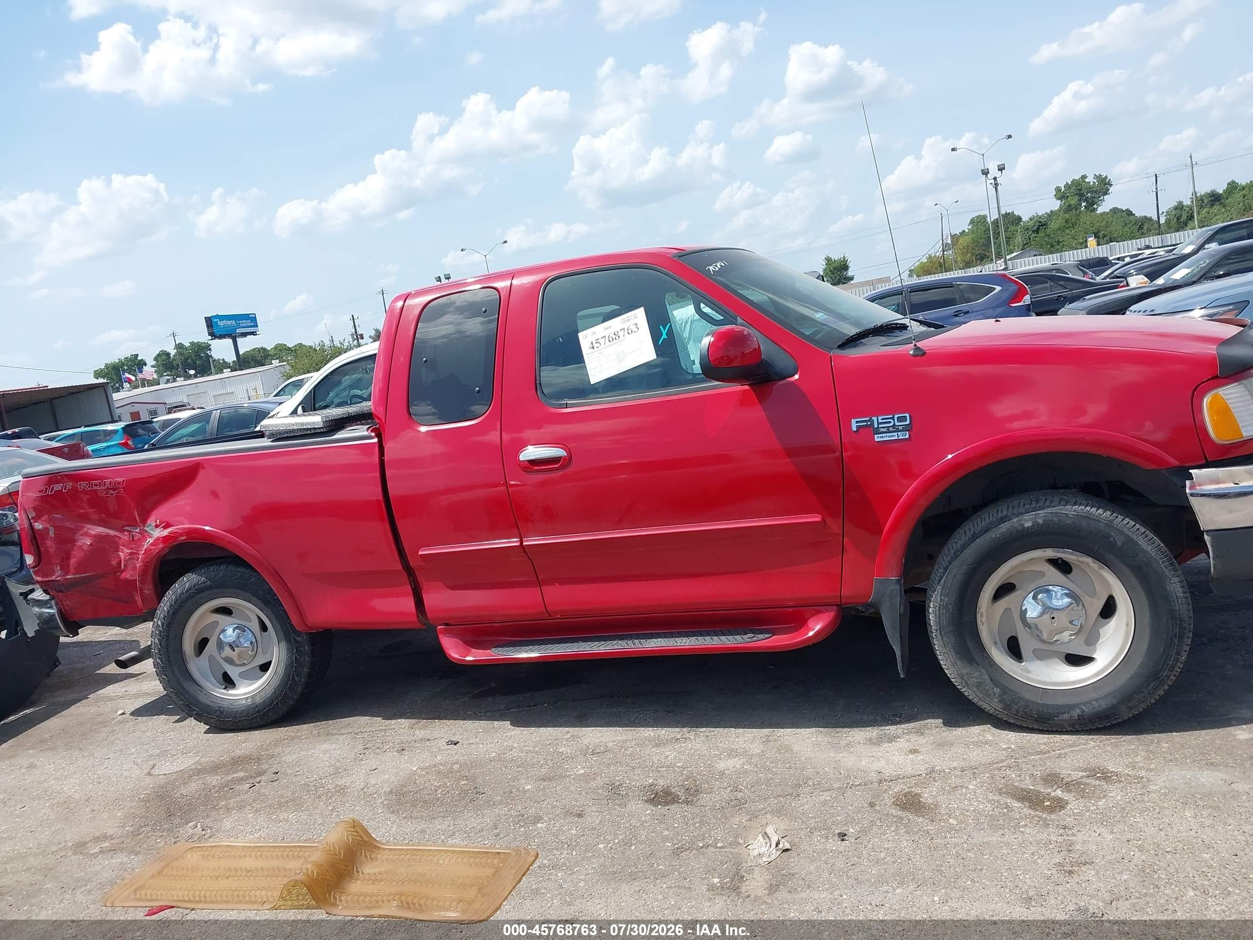 2001 Ford F-150 Lariat/xl/xlt Красный vin: 2FTRX18L91CA87172