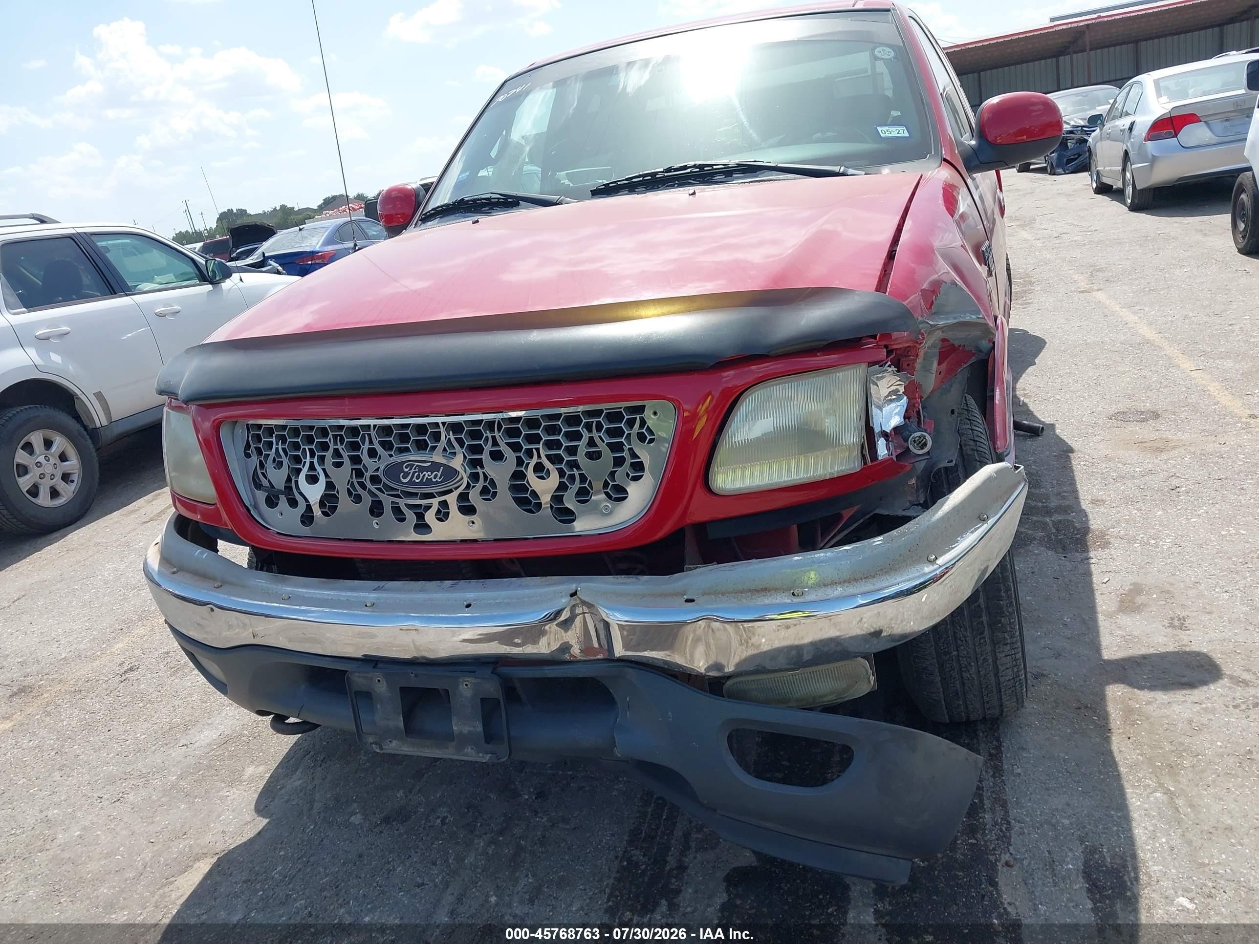 2001 Ford F-150 Lariat/xl/xlt Красный vin: 2FTRX18L91CA87172