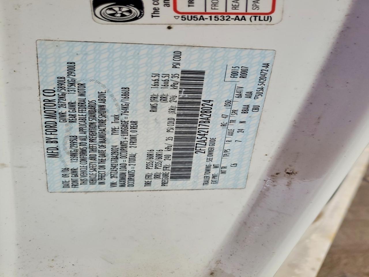 2007 Ford Freestar Se White vin: 2FTZA54217BA28024