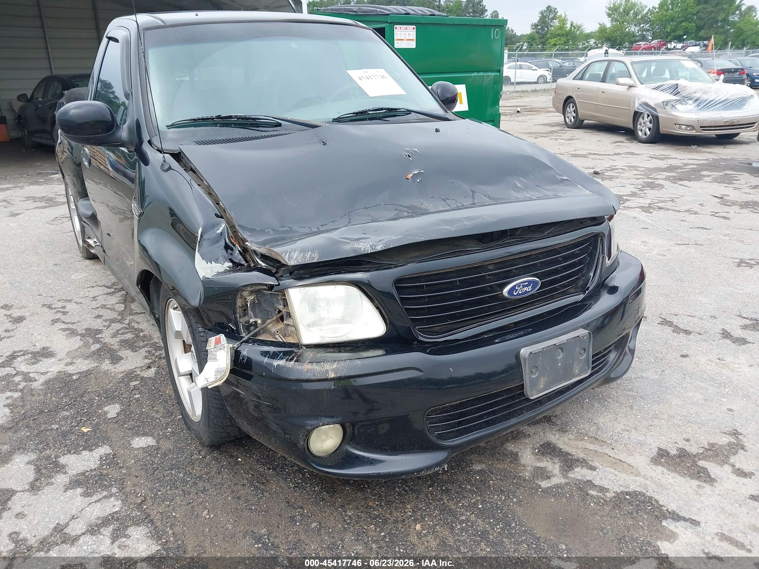 2001 Ford F-150 Svt Lightning Black vin: 2FTZF07351CB02622