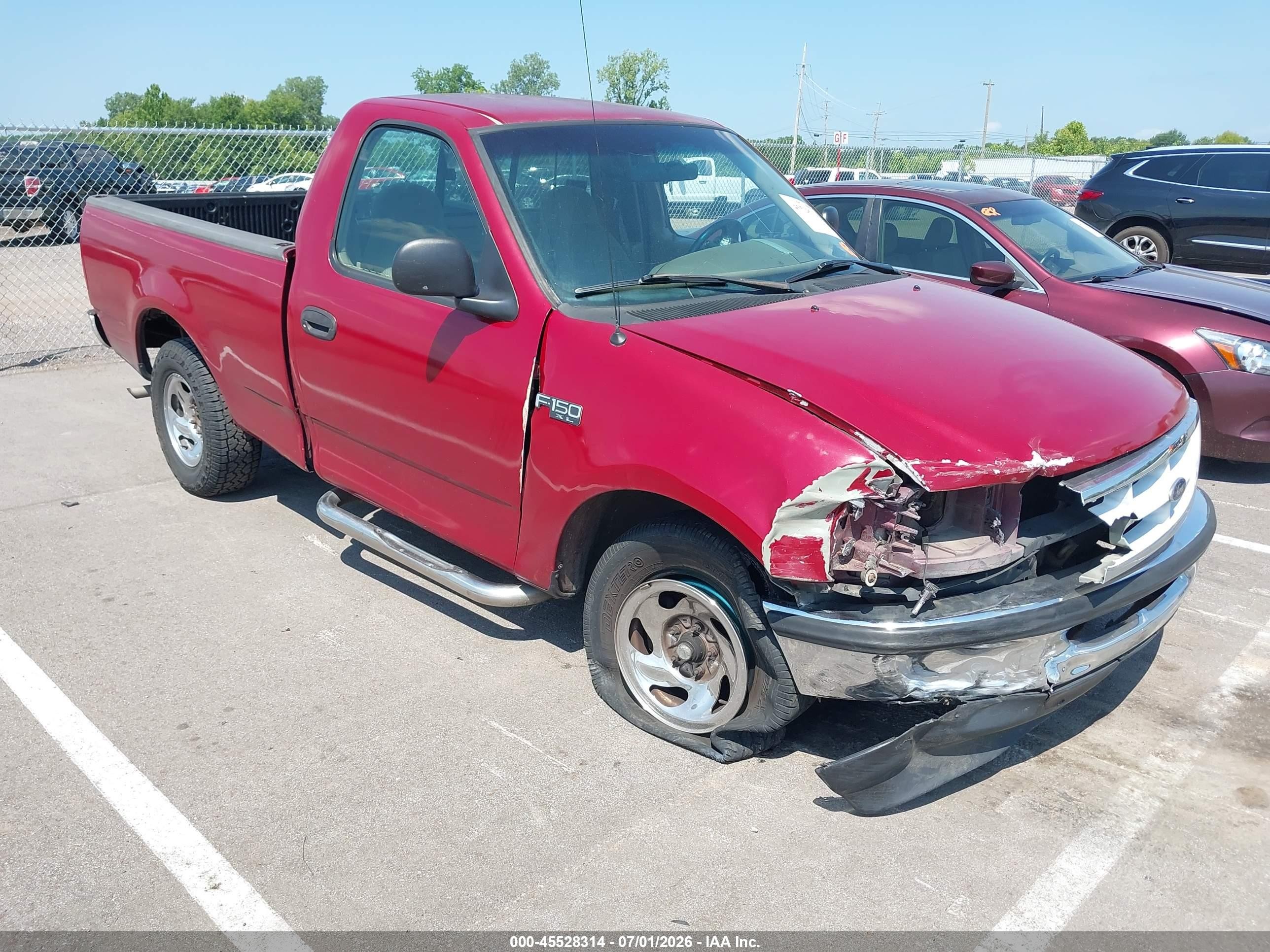 1998 Ford F-150 Standard/xl/xlt Red vin: 2FTZF1721WCA05146