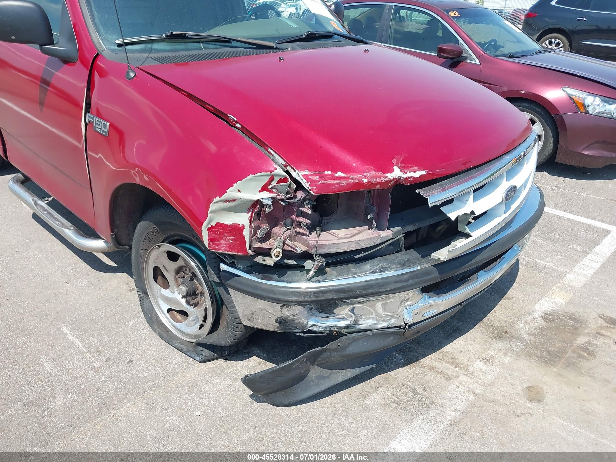 1998 Ford F-150 Standard/xl/xlt Red vin: 2FTZF1721WCA05146