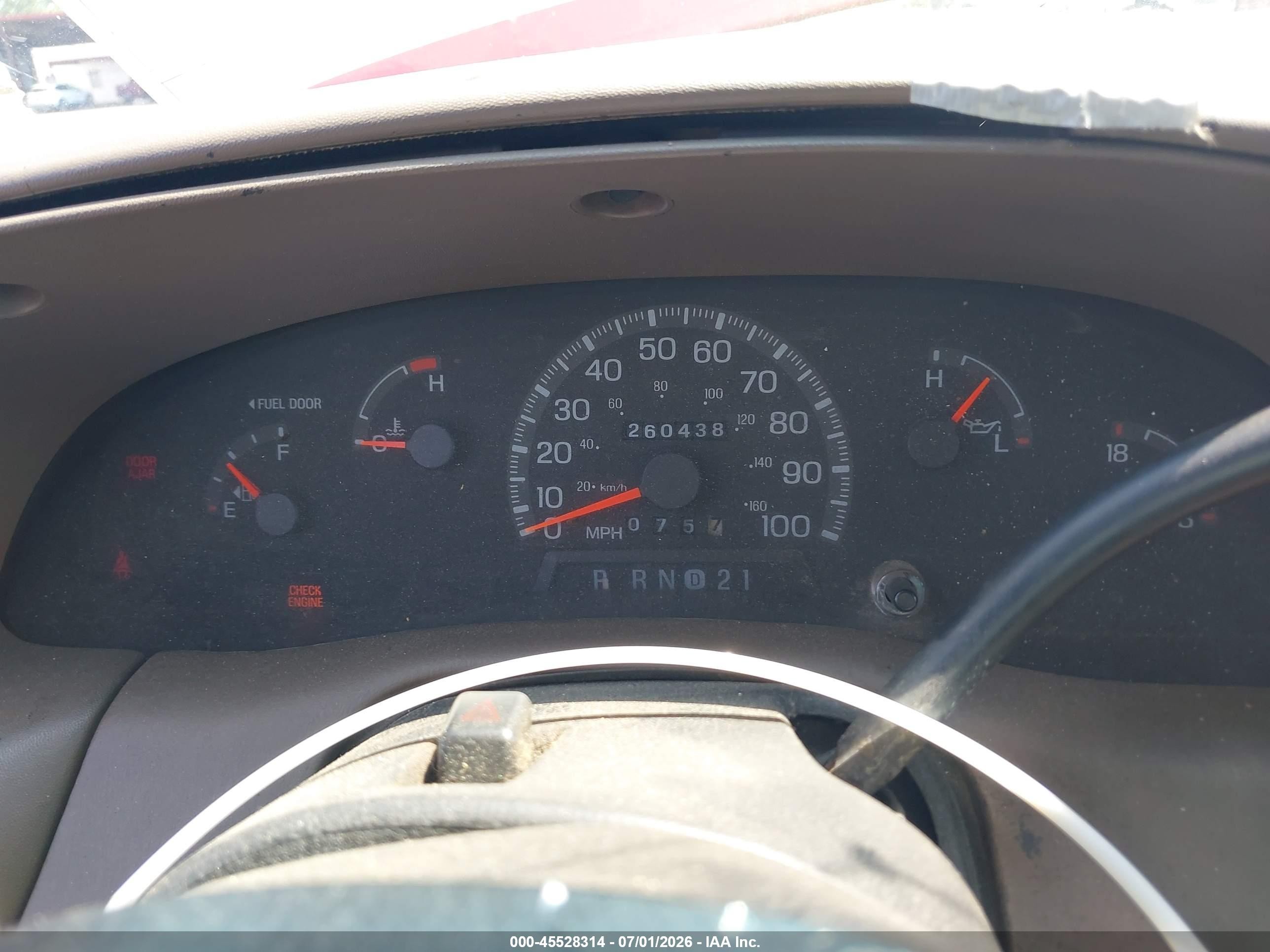 1998 Ford F-150 Standard/xl/xlt Red vin: 2FTZF1721WCA05146