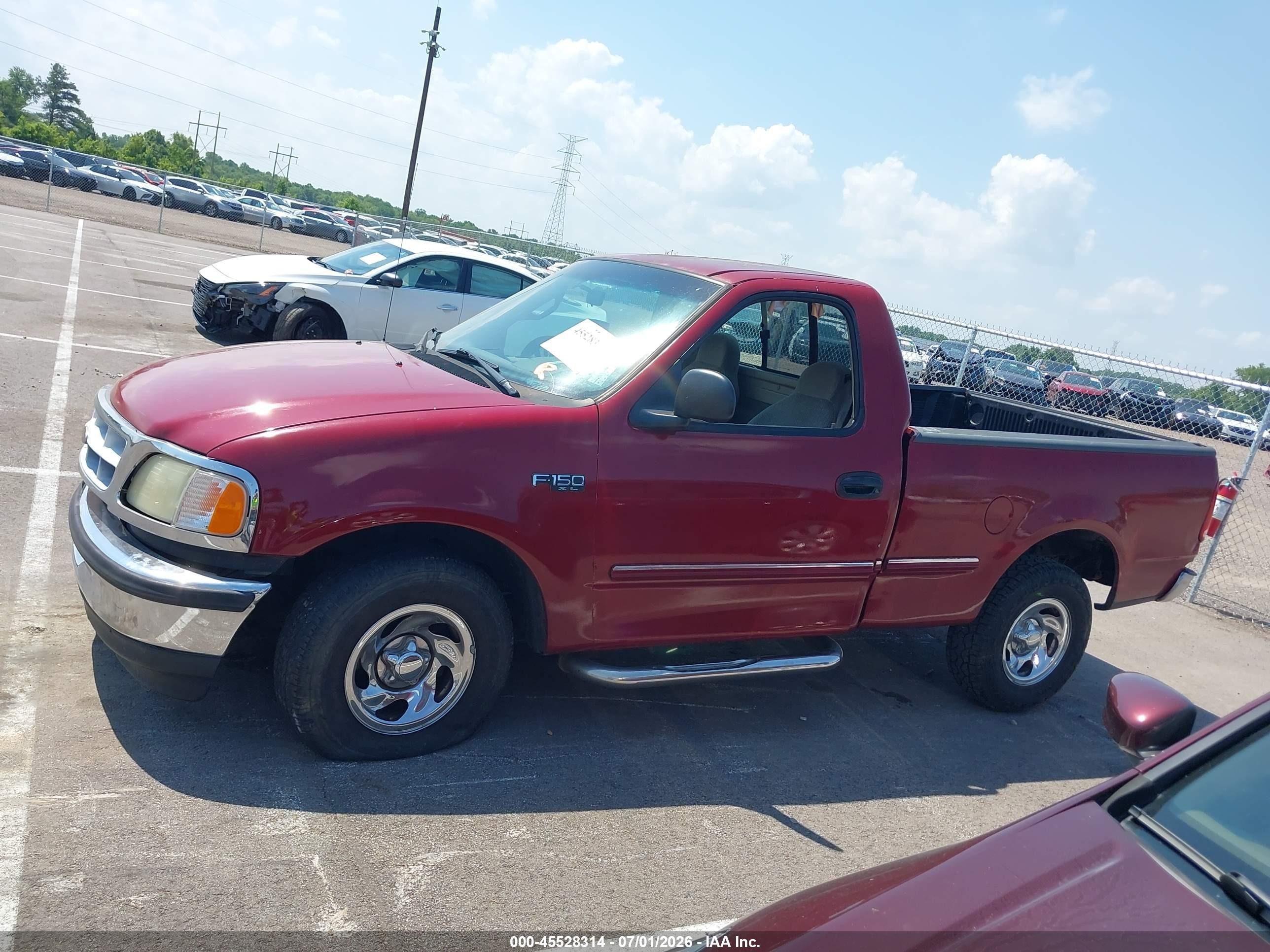 1998 Ford F-150 Standard/xl/xlt Red vin: 2FTZF1721WCA05146