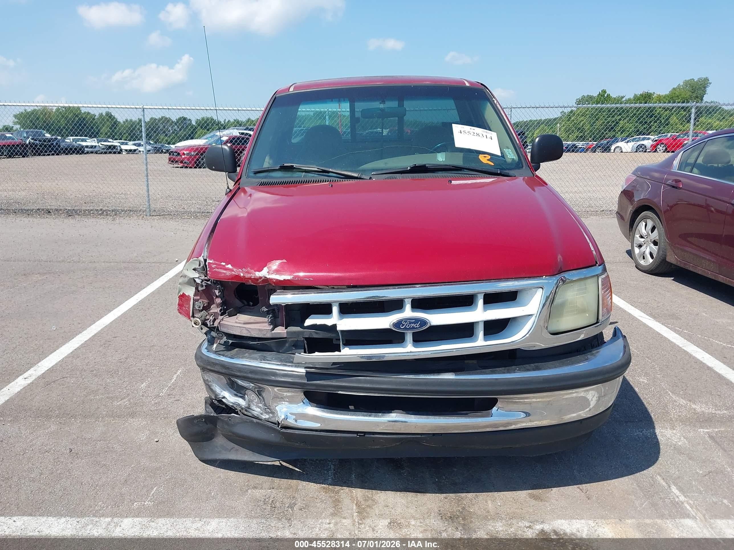 1998 Ford F-150 Standard/xl/xlt Red vin: 2FTZF1721WCA05146