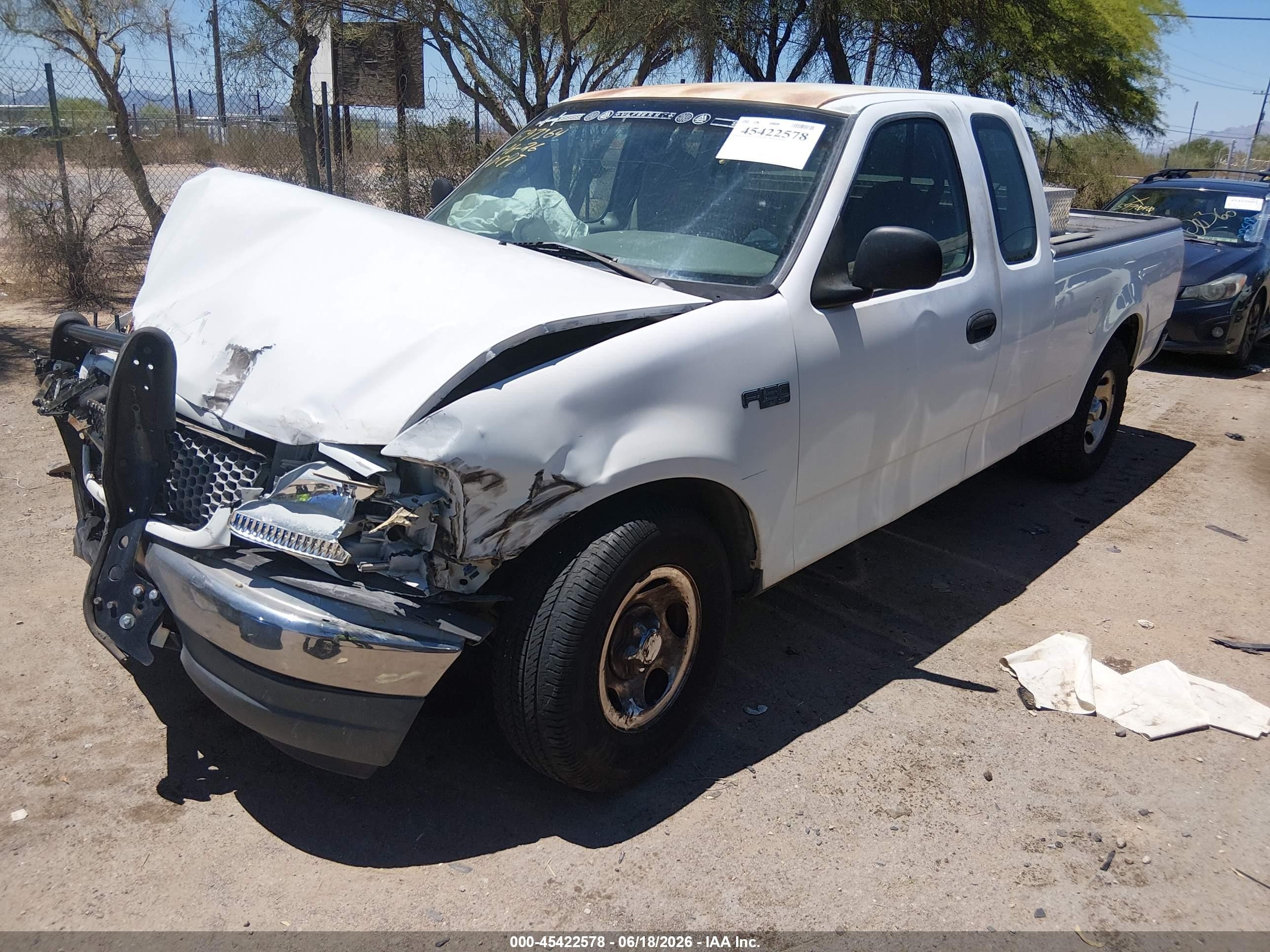 2001 Ford F-150 Xl/xlt White vin: 2FTZX17211CA11891