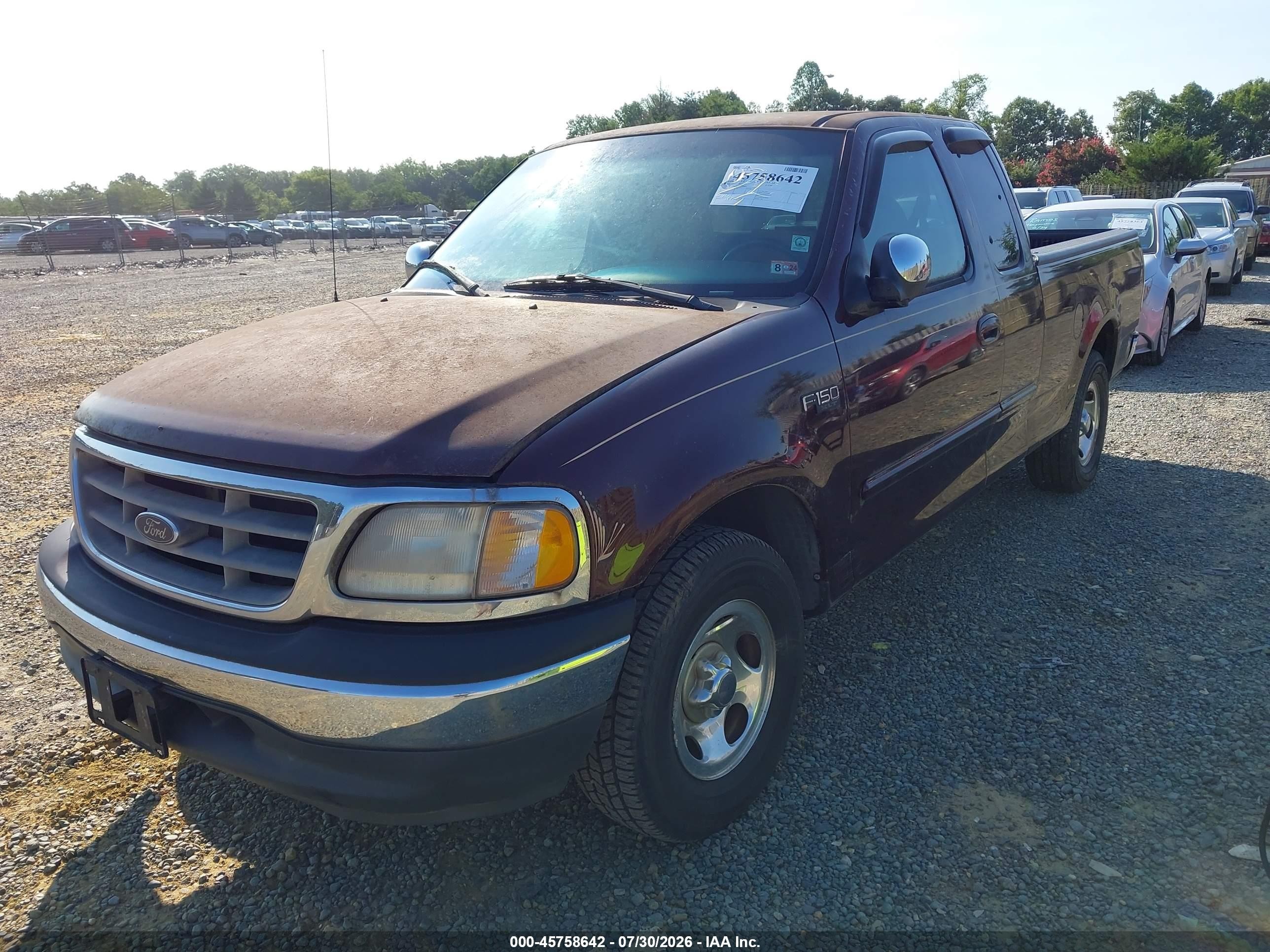 2000 Ford F-150 Work Series/xl/xlt Burgundy vin: 2FTZX1721YCA26806