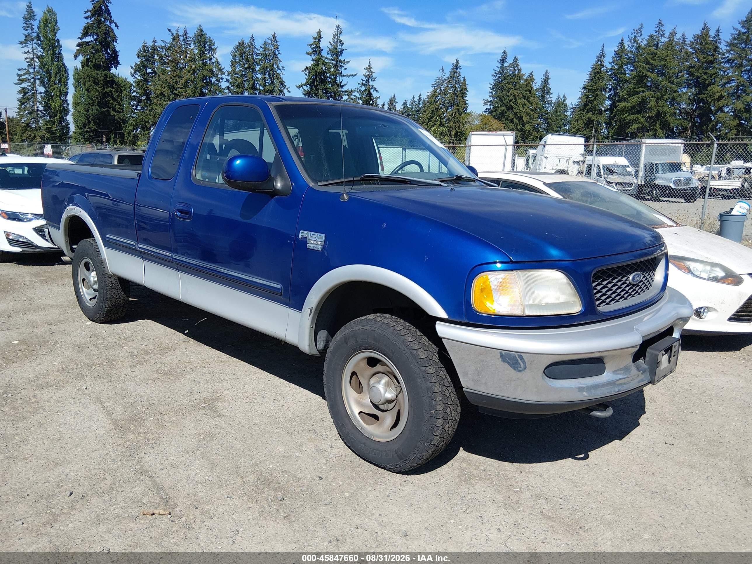 1998 Ford F-150 Lariat/standard/xl/xlt Blue vin: 2FTZX18W6WCA83324
