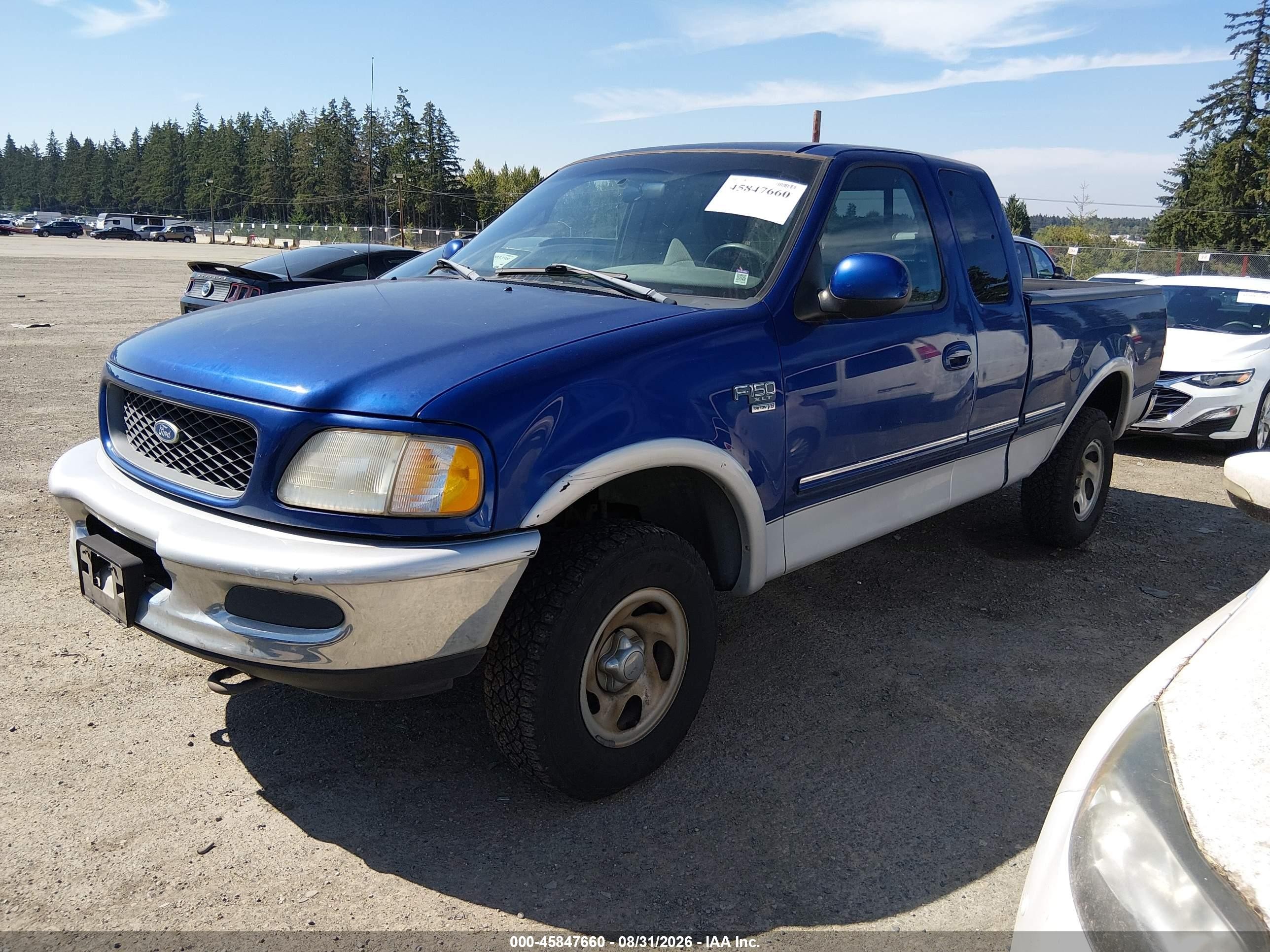 1998 Ford F-150 Lariat/standard/xl/xlt Blue vin: 2FTZX18W6WCA83324