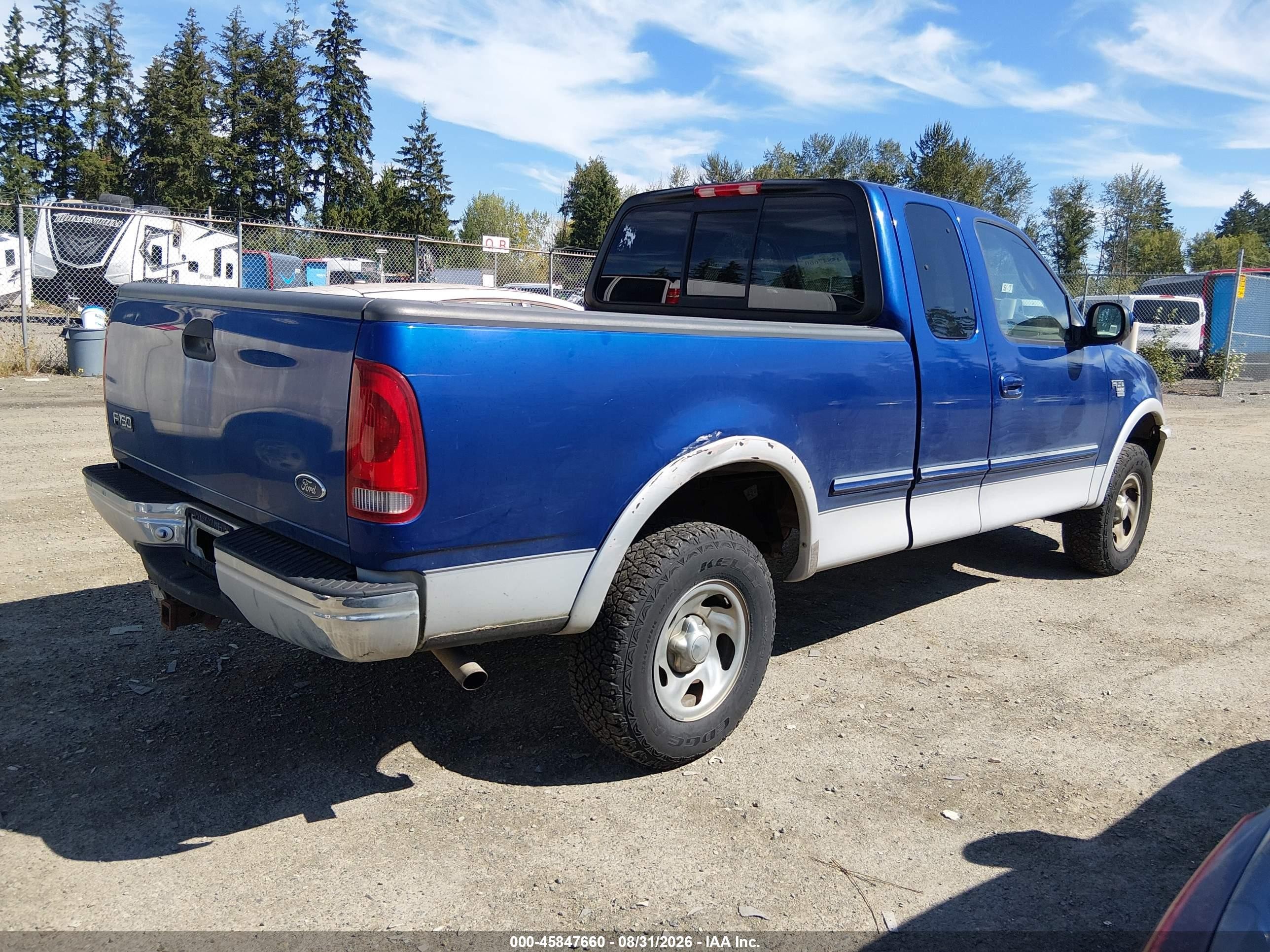 1998 Ford F-150 Lariat/standard/xl/xlt Blue vin: 2FTZX18W6WCA83324
