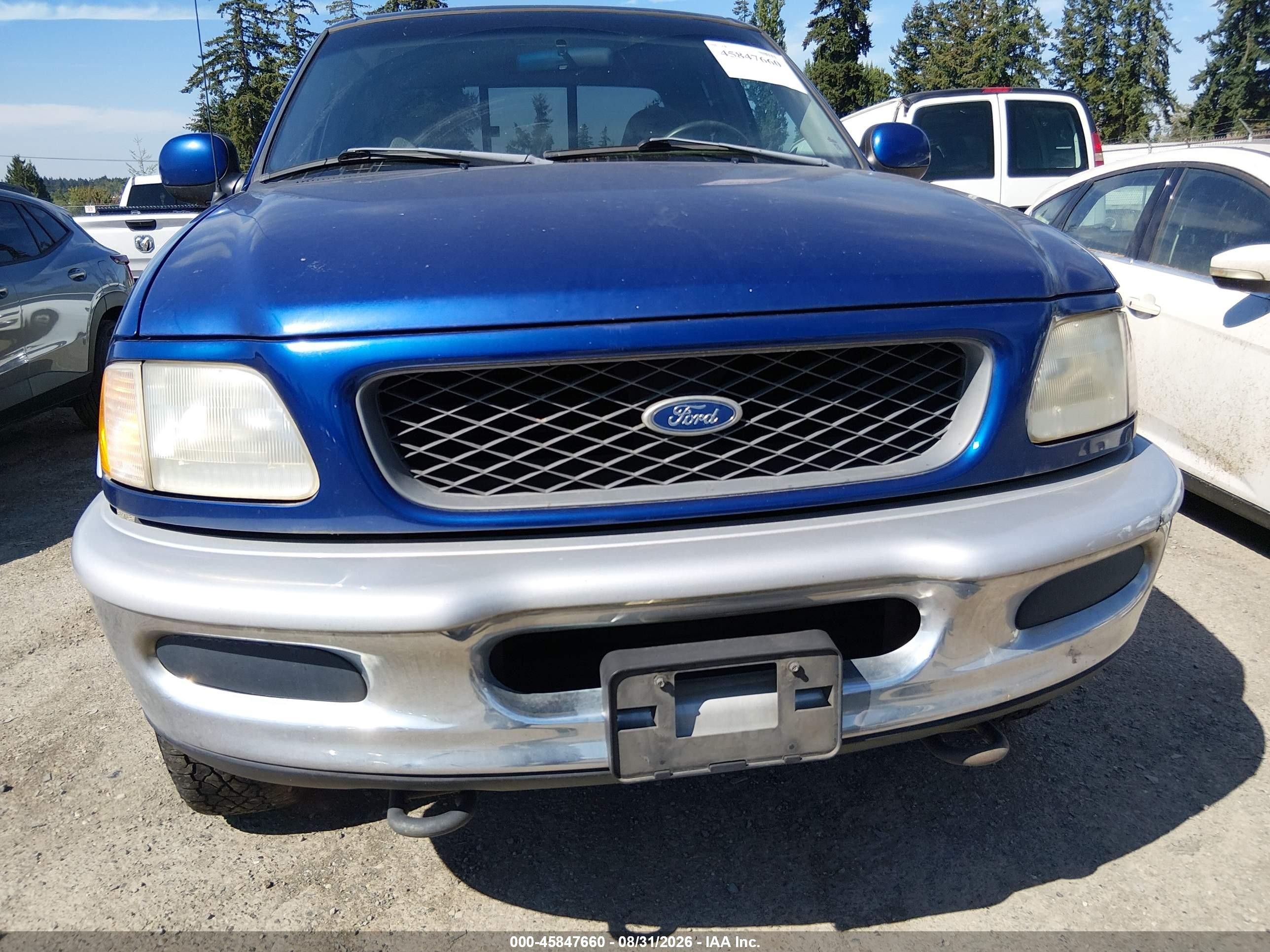 1998 Ford F-150 Lariat/standard/xl/xlt Blue vin: 2FTZX18W6WCA83324