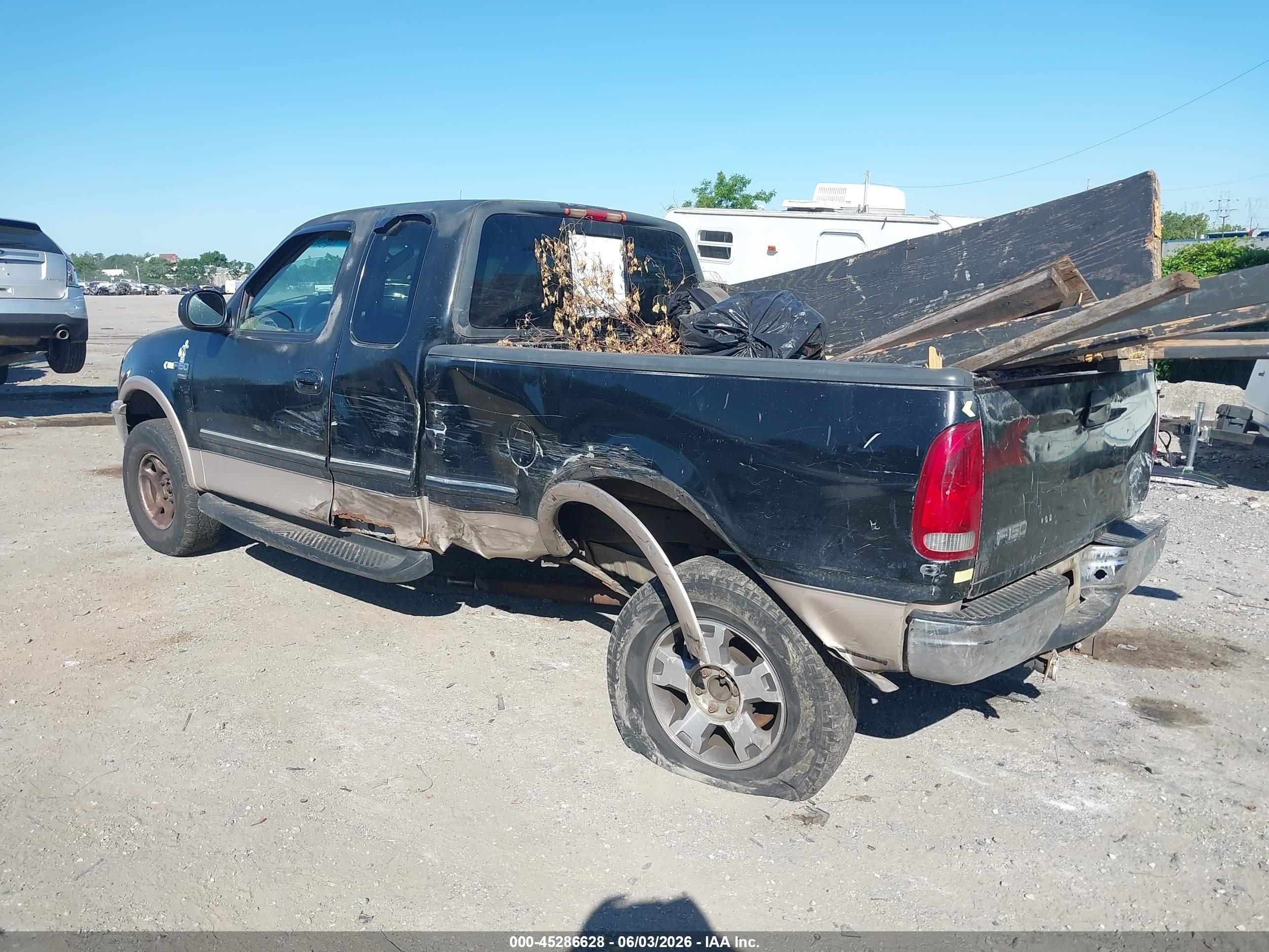 1998 Ford F-150 Lariat/standard/xl/xlt Black vin: 2FTZX18W9WCB21452