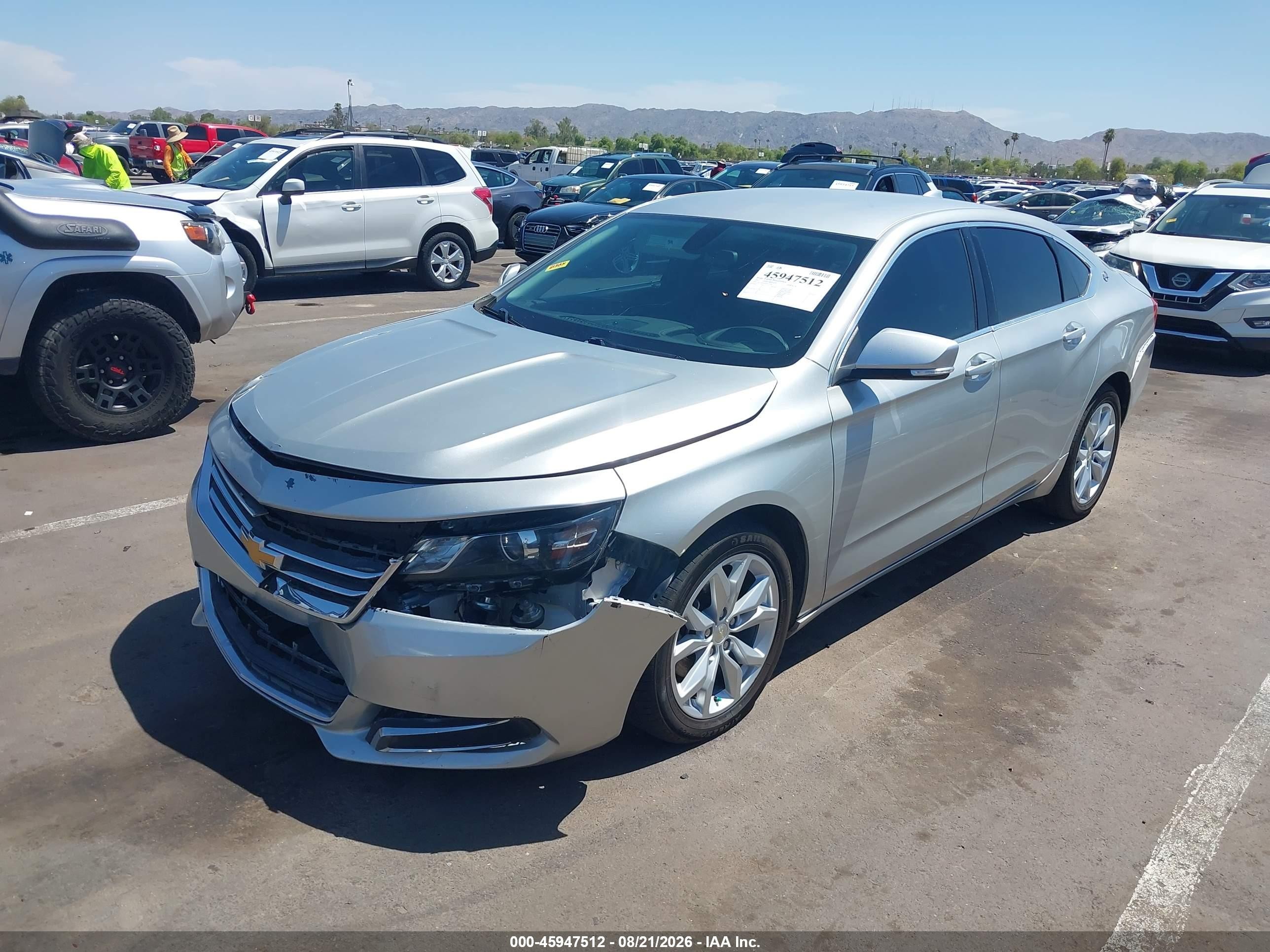 2017 Chevrolet Impala 1lt Silver vin: 2G1105S3XH9122349