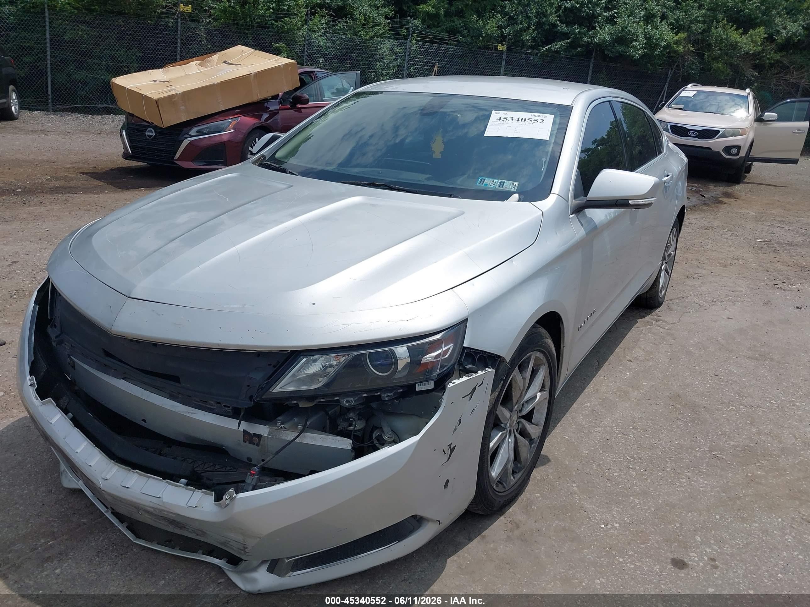 2016 Chevrolet Impala 1lt Silver vin: 2G1105SA1G9170447