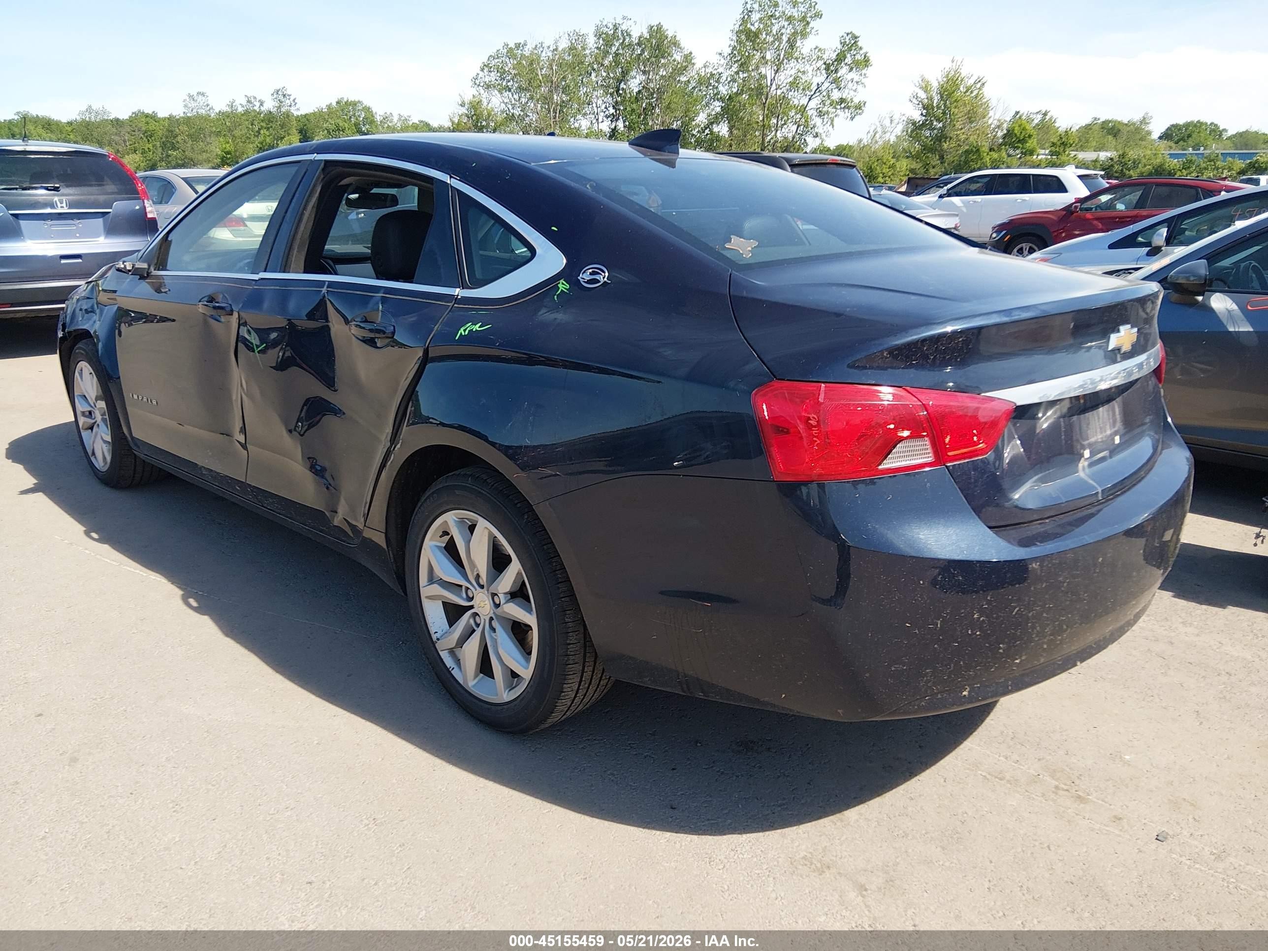 2017 Chevrolet Impala 1lt Blue vin: 2G1105SA5H9167665