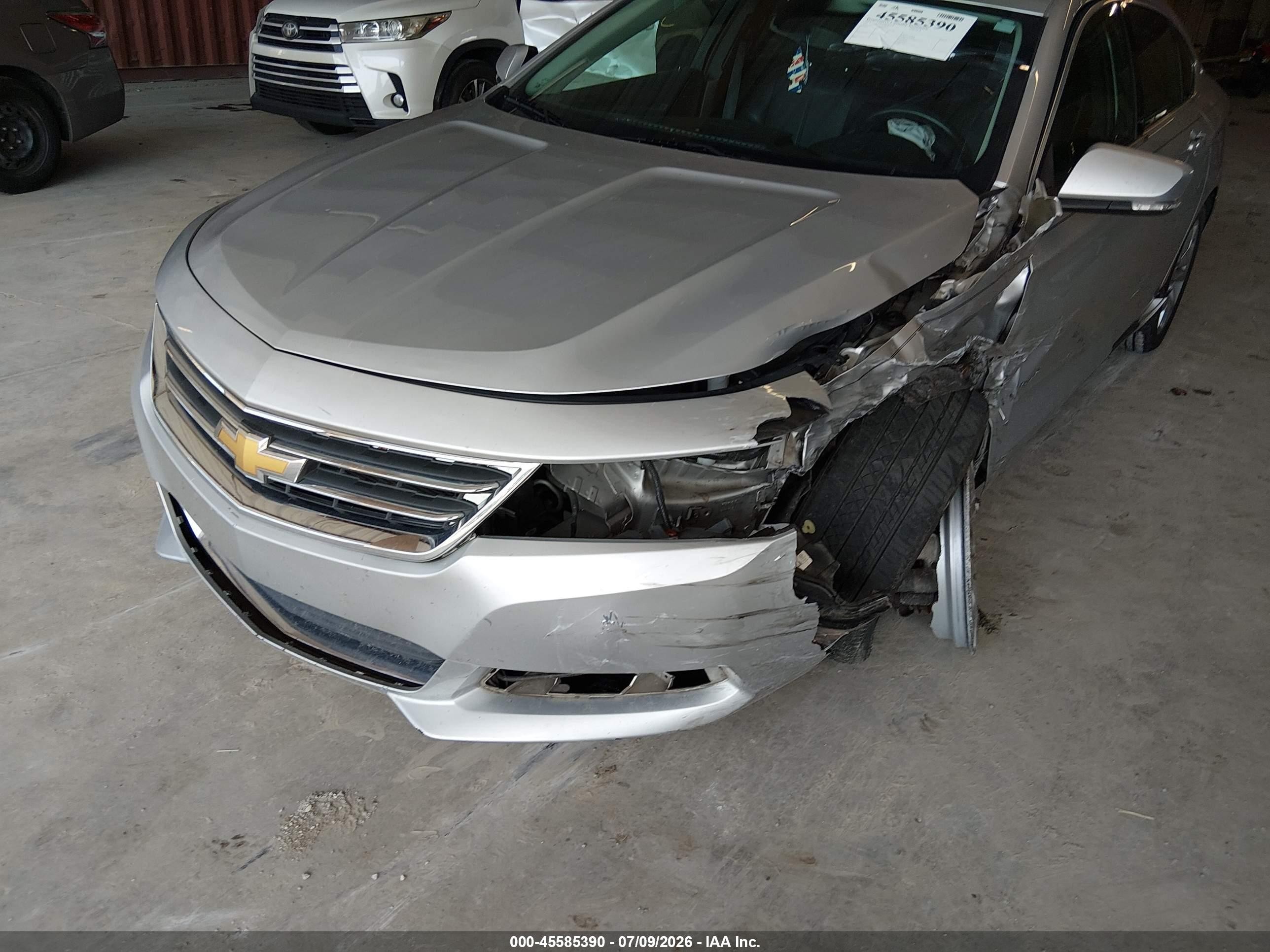 2016 Chevrolet Impala 2lt Серебряный vin: 2G1115S37G9158656