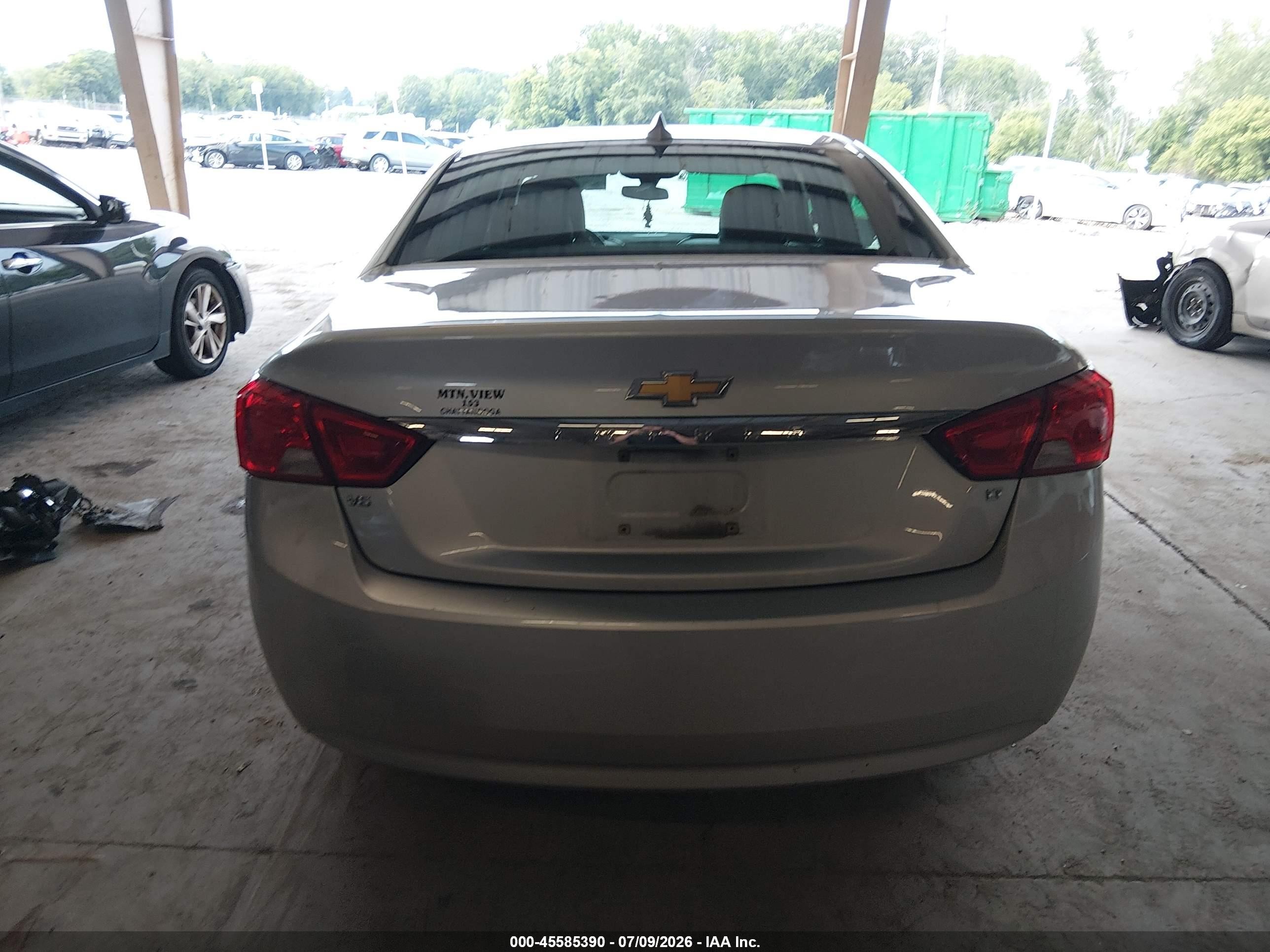 2016 Chevrolet Impala 2lt Серебряный vin: 2G1115S37G9158656