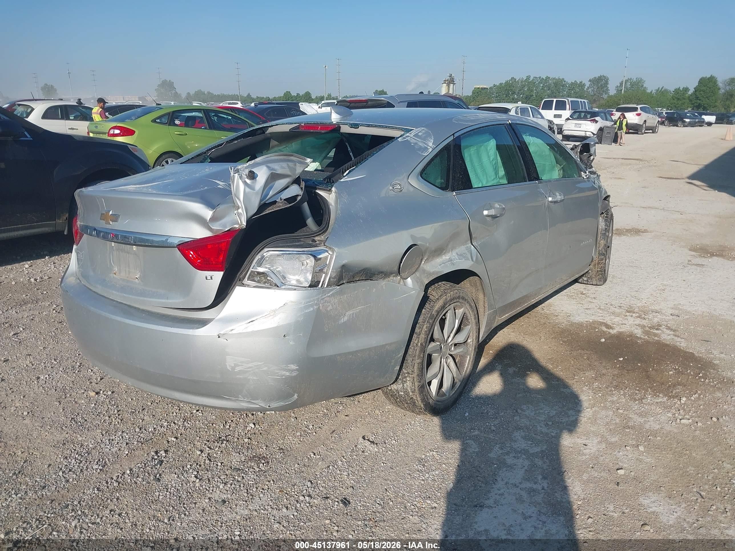 2016 Chevrolet Impala Lt Silver vin: 2G1115S38G9155653