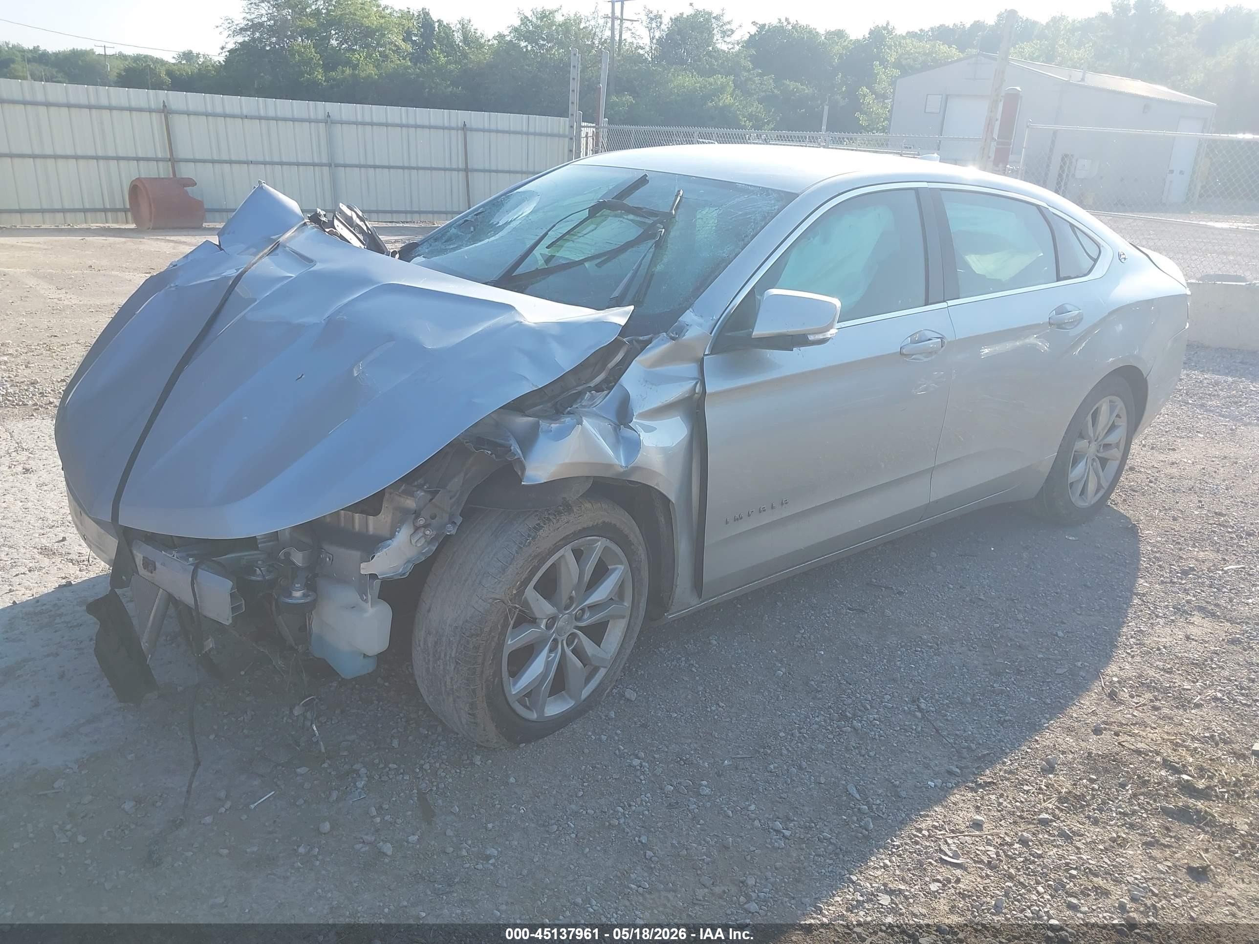 2016 Chevrolet Impala Lt Silver vin: 2G1115S38G9155653