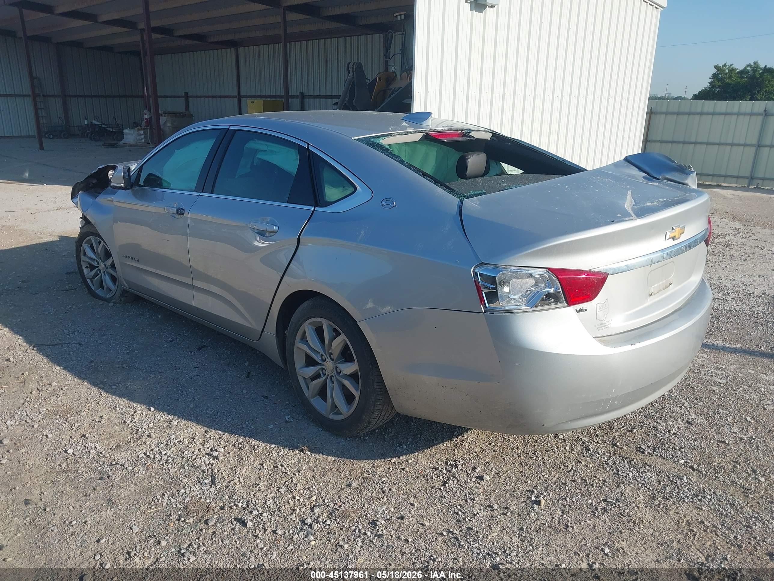 2016 Chevrolet Impala Lt Silver vin: 2G1115S38G9155653