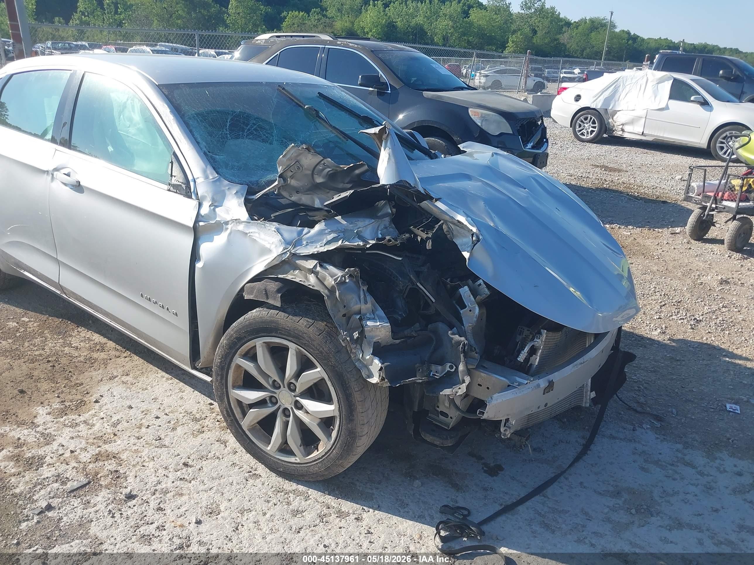 2016 Chevrolet Impala Lt Silver vin: 2G1115S38G9155653