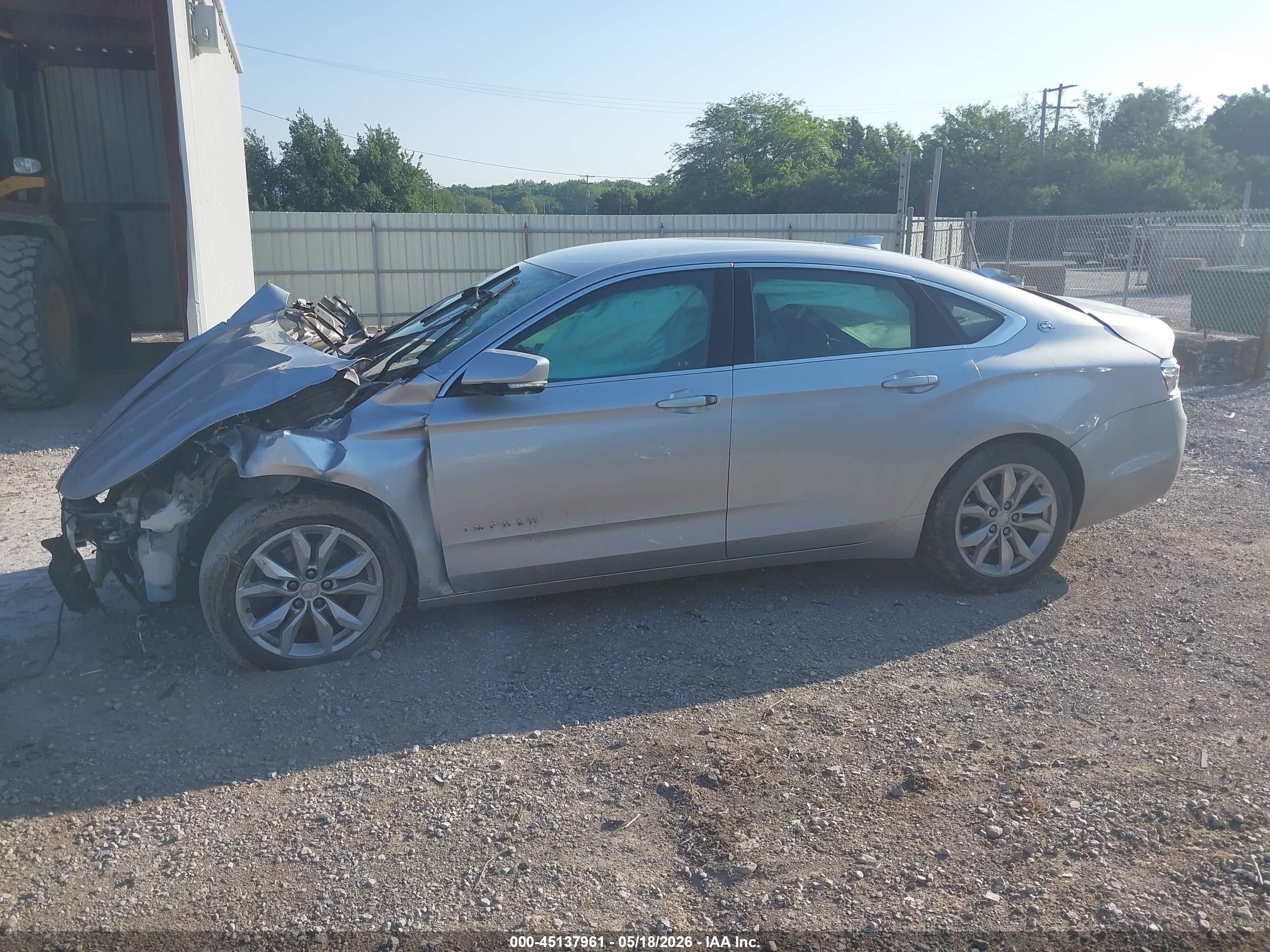 2016 Chevrolet Impala Lt Silver vin: 2G1115S38G9155653