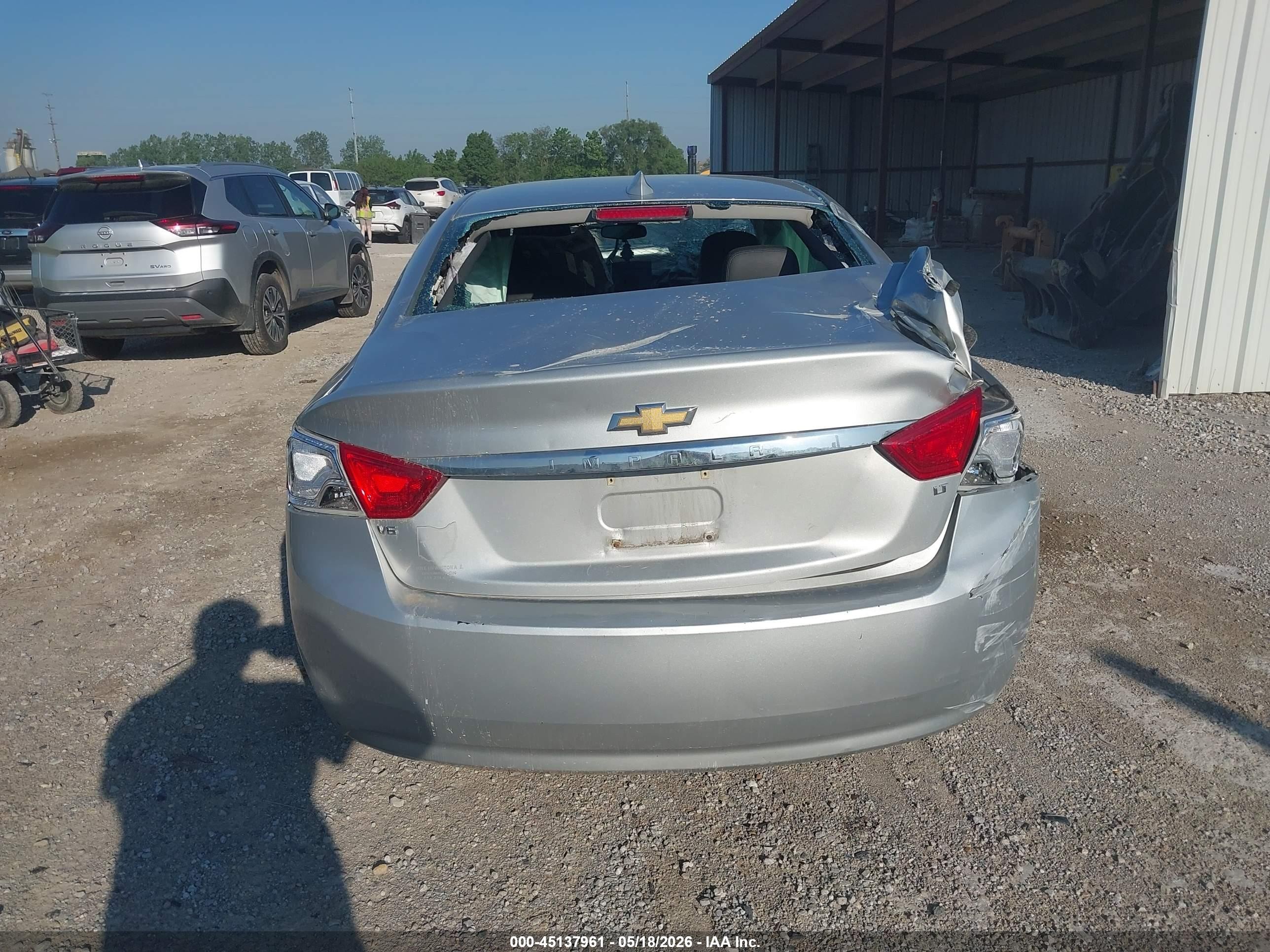 2016 Chevrolet Impala Lt Silver vin: 2G1115S38G9155653