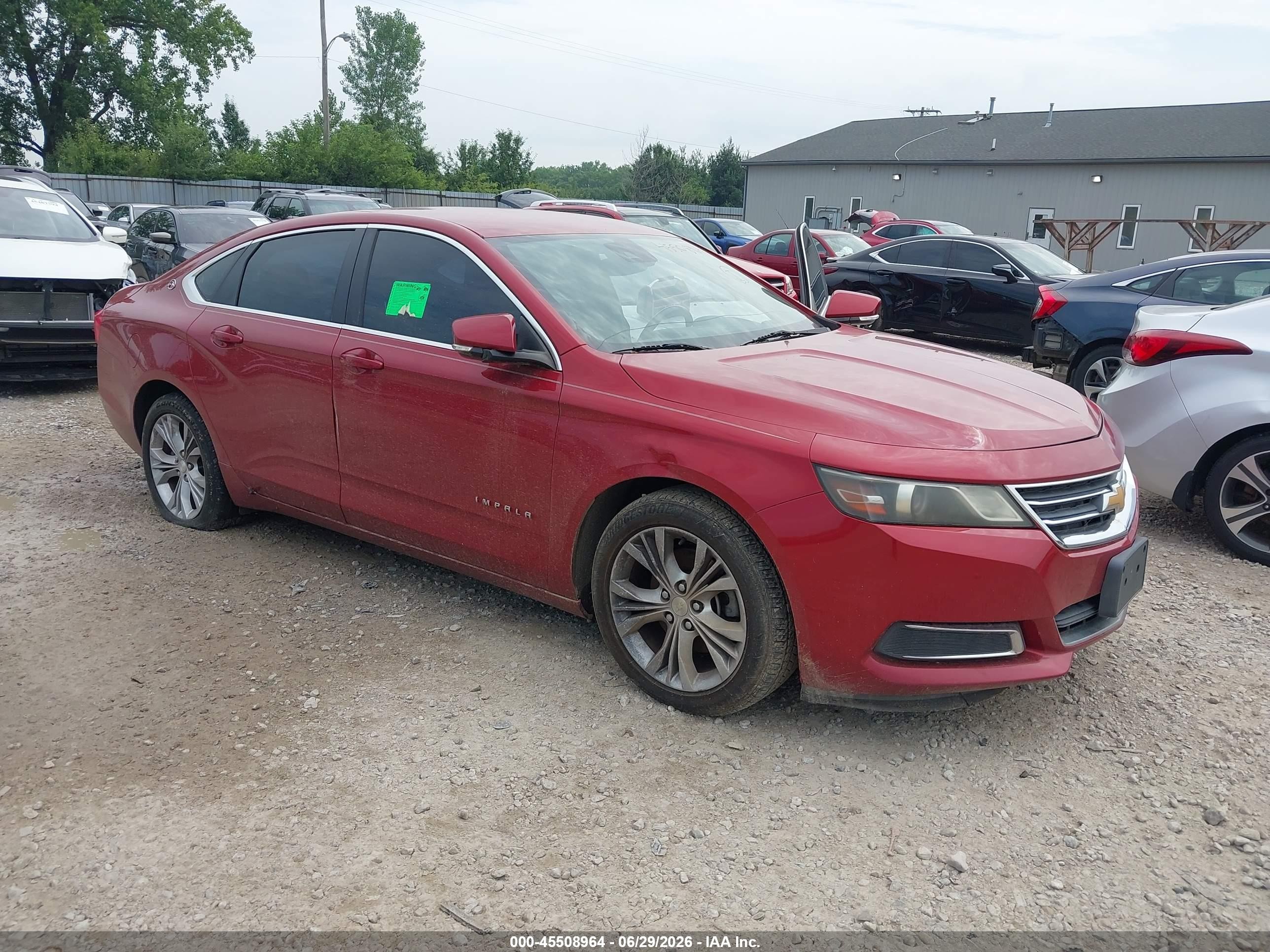 2014 Chevrolet Impala 1lt Red vin: 2G1115SL0E9229290