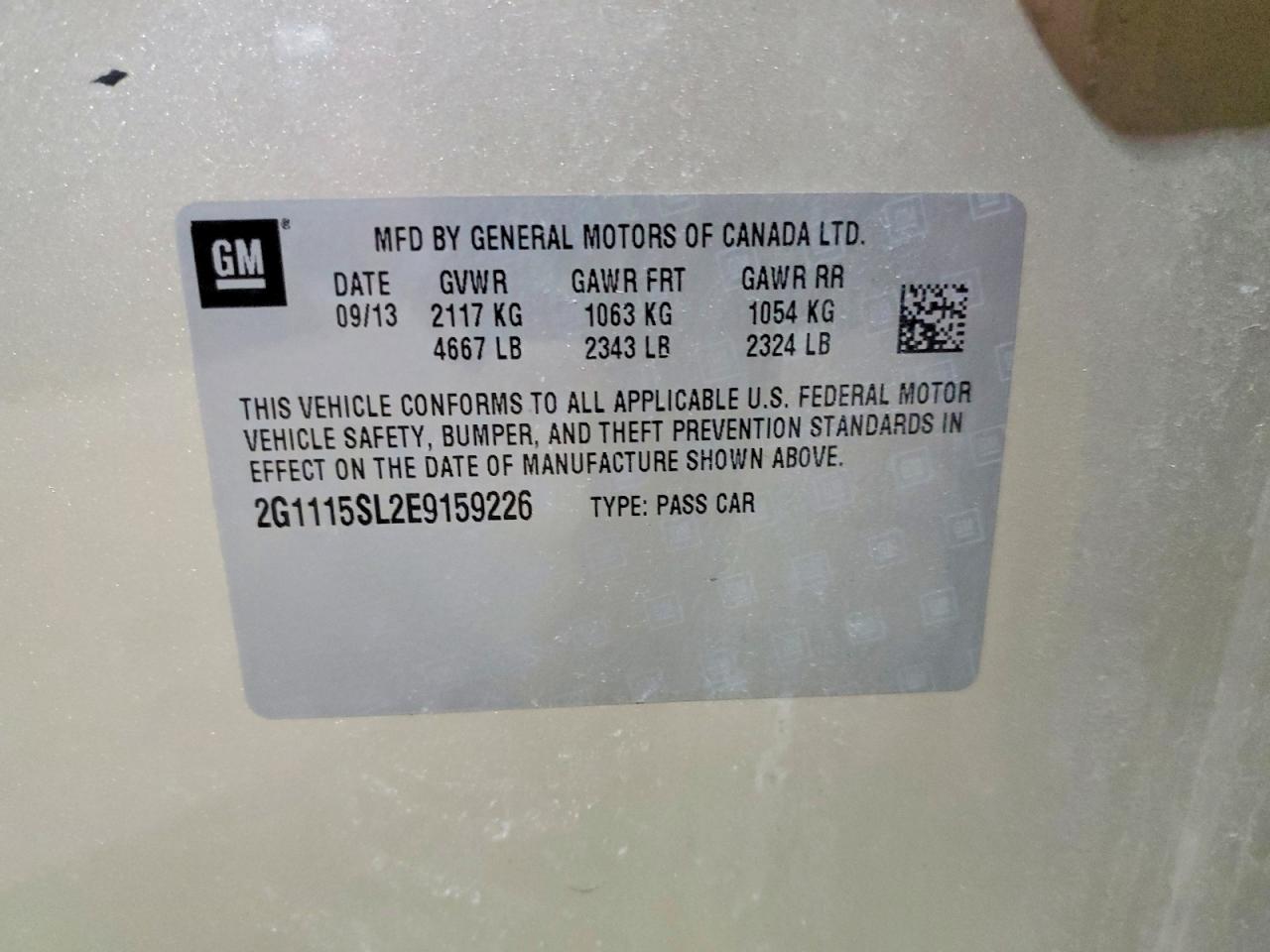 2014 Chevrolet Impala Lt Beige vin: 2G1115SL2E9159226