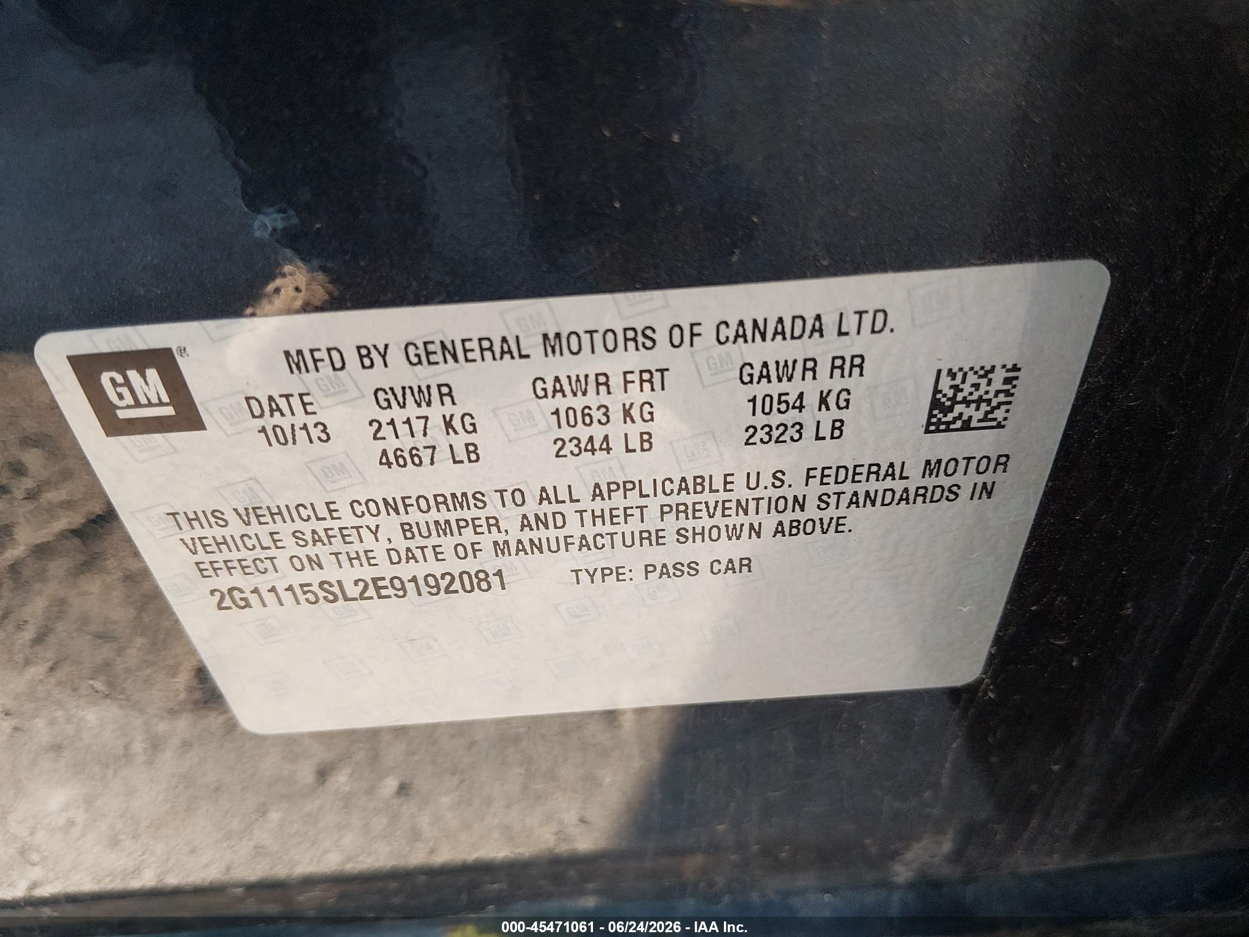 2014 Chevrolet Impala 1lt Burgundy vin: 2G1115SL2E9192081