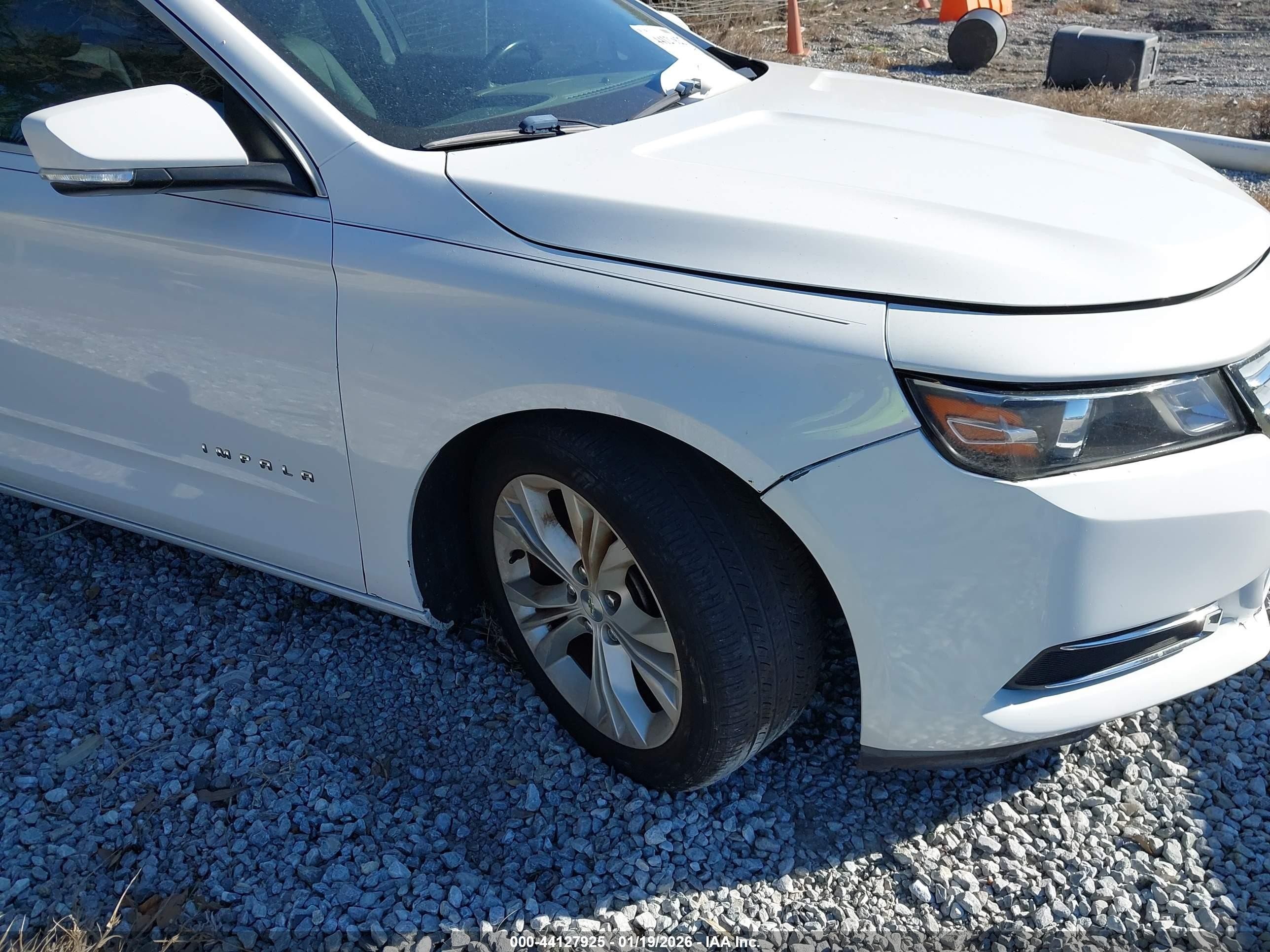2015 Chevrolet Impala Lt White vin: 2G1115SL2F9175976