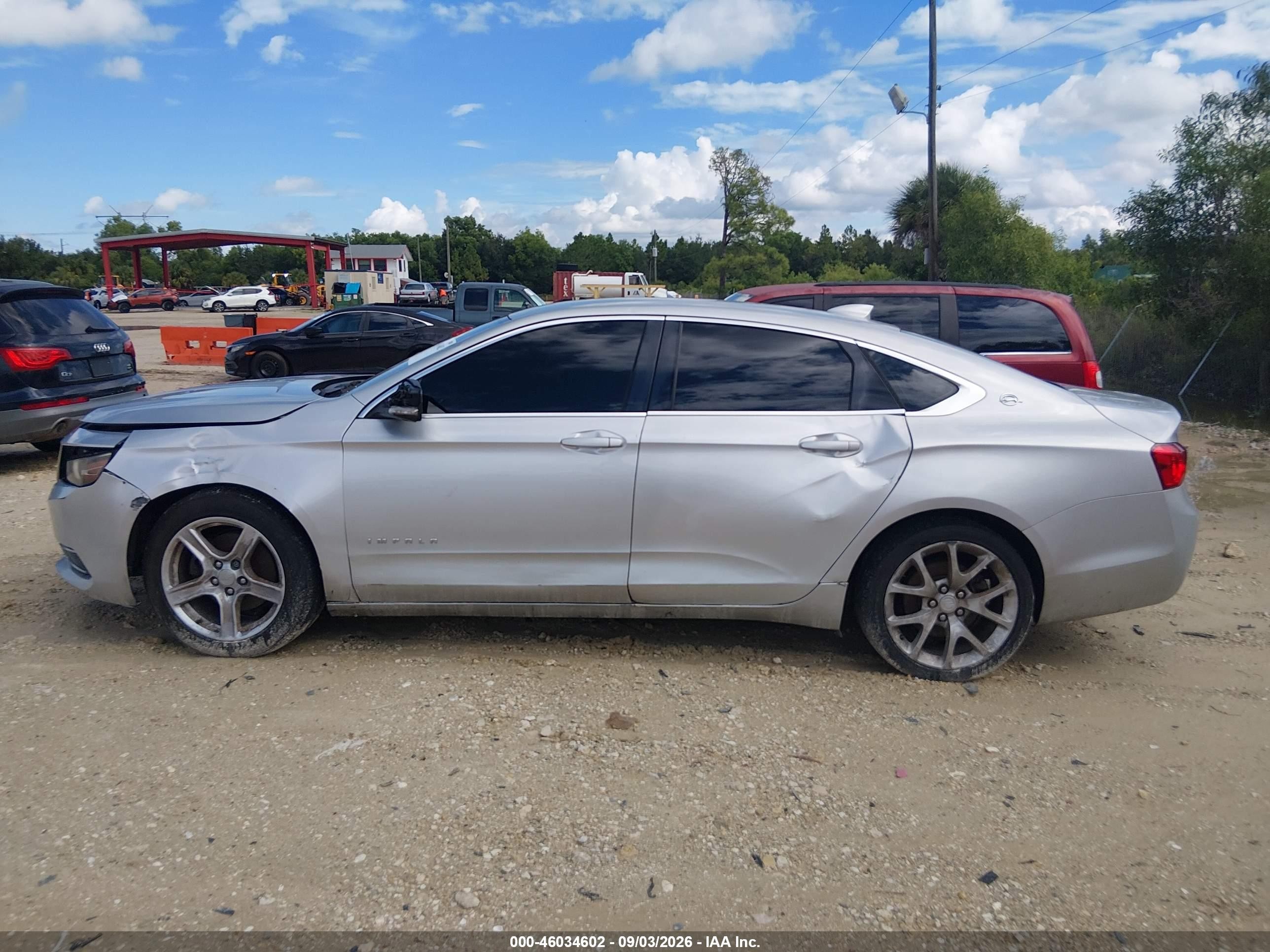 2015 Chevrolet Impala 1lt Silver vin: 2G1115SL2F9218745