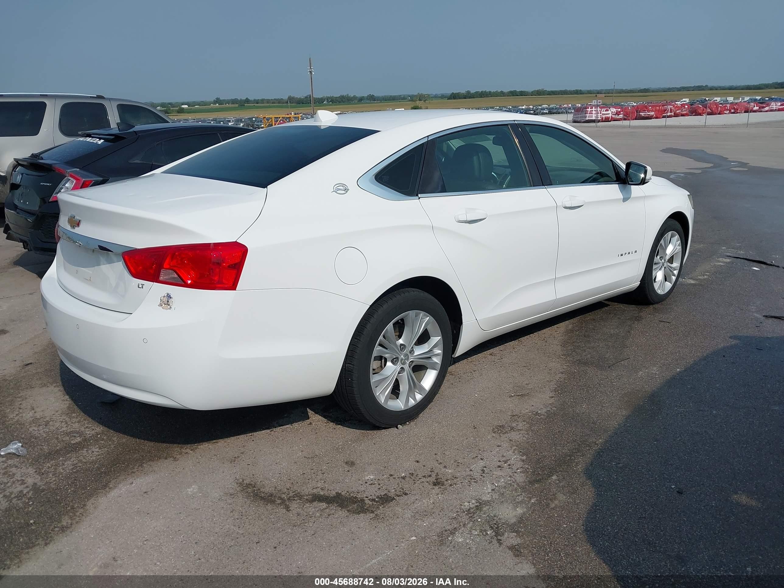 2014 Chevrolet Impala 1lt White vin: 2G1115SL5E9289260