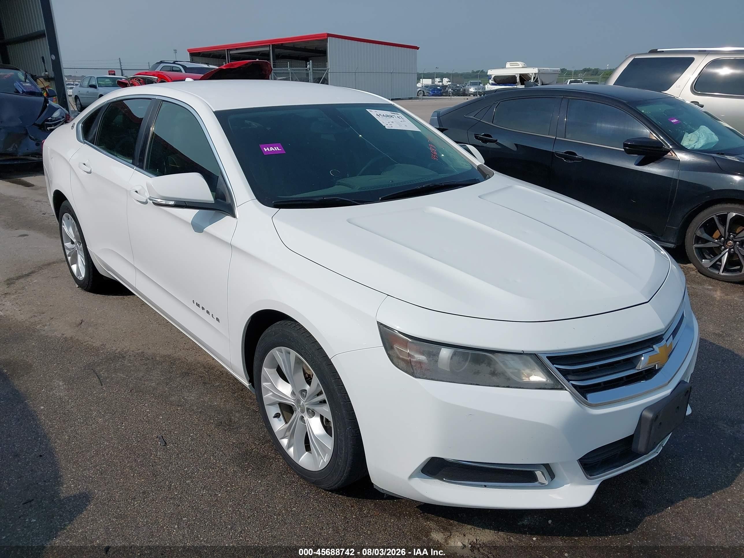 2014 Chevrolet Impala 1lt White vin: 2G1115SL5E9289260