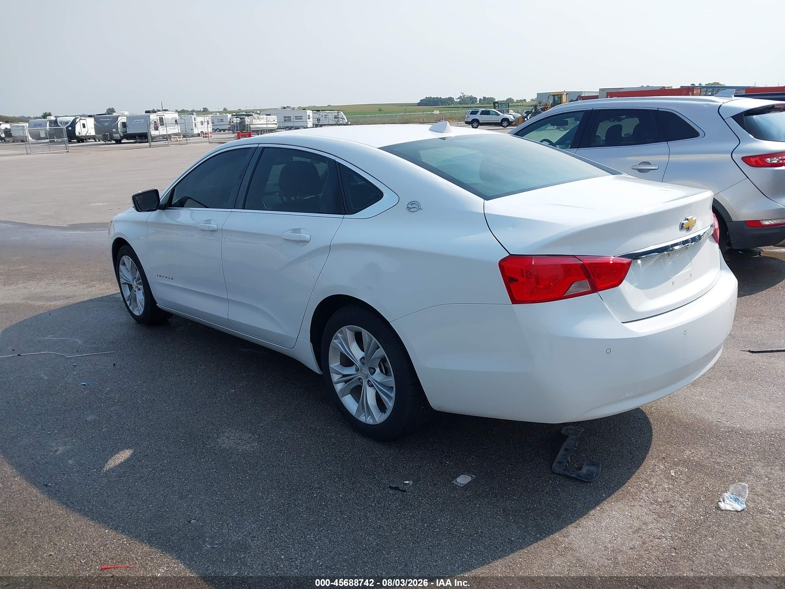 2014 Chevrolet Impala 1lt White vin: 2G1115SL5E9289260