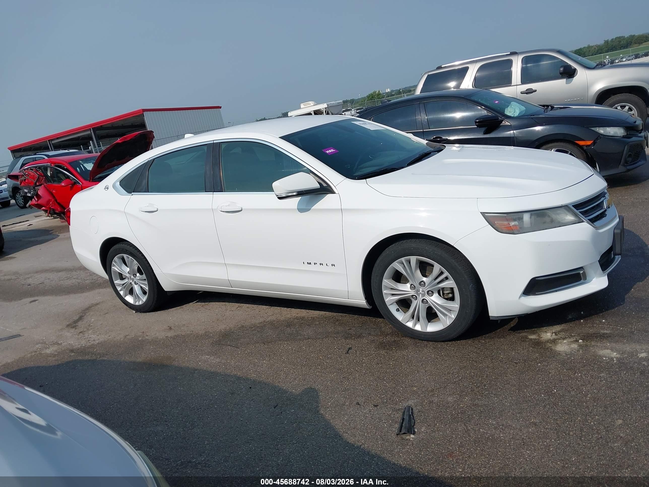 2014 Chevrolet Impala 1lt White vin: 2G1115SL5E9289260