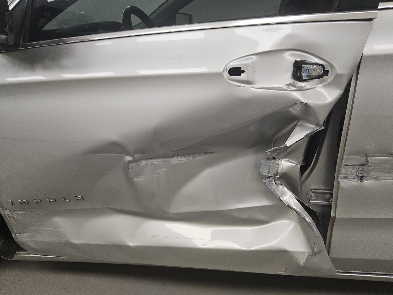 2015 Chevrolet Impala Lt Silver vin: 2G1115SL6F9170926 Damage: Left Front Door, Severe Damage, Replacement Required