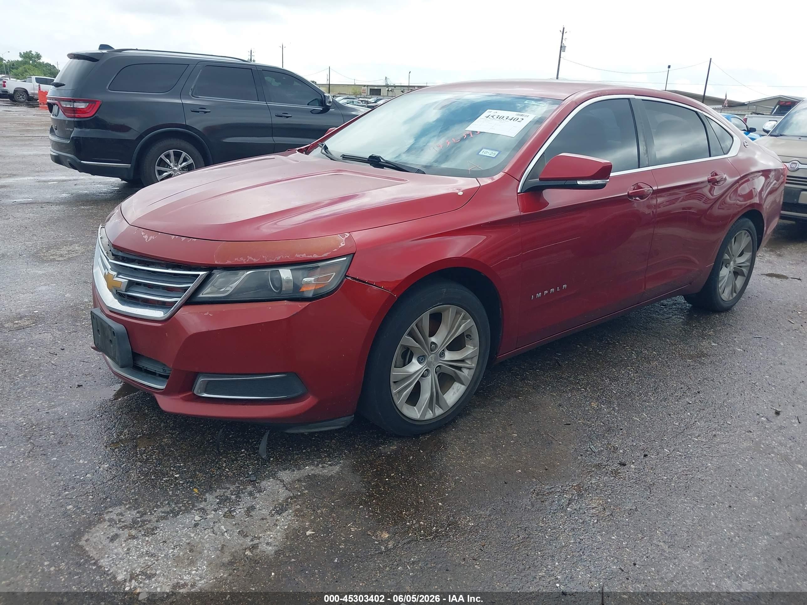 2015 Chevrolet Impala 1lt Red vin: 2G1115SL7F9141502