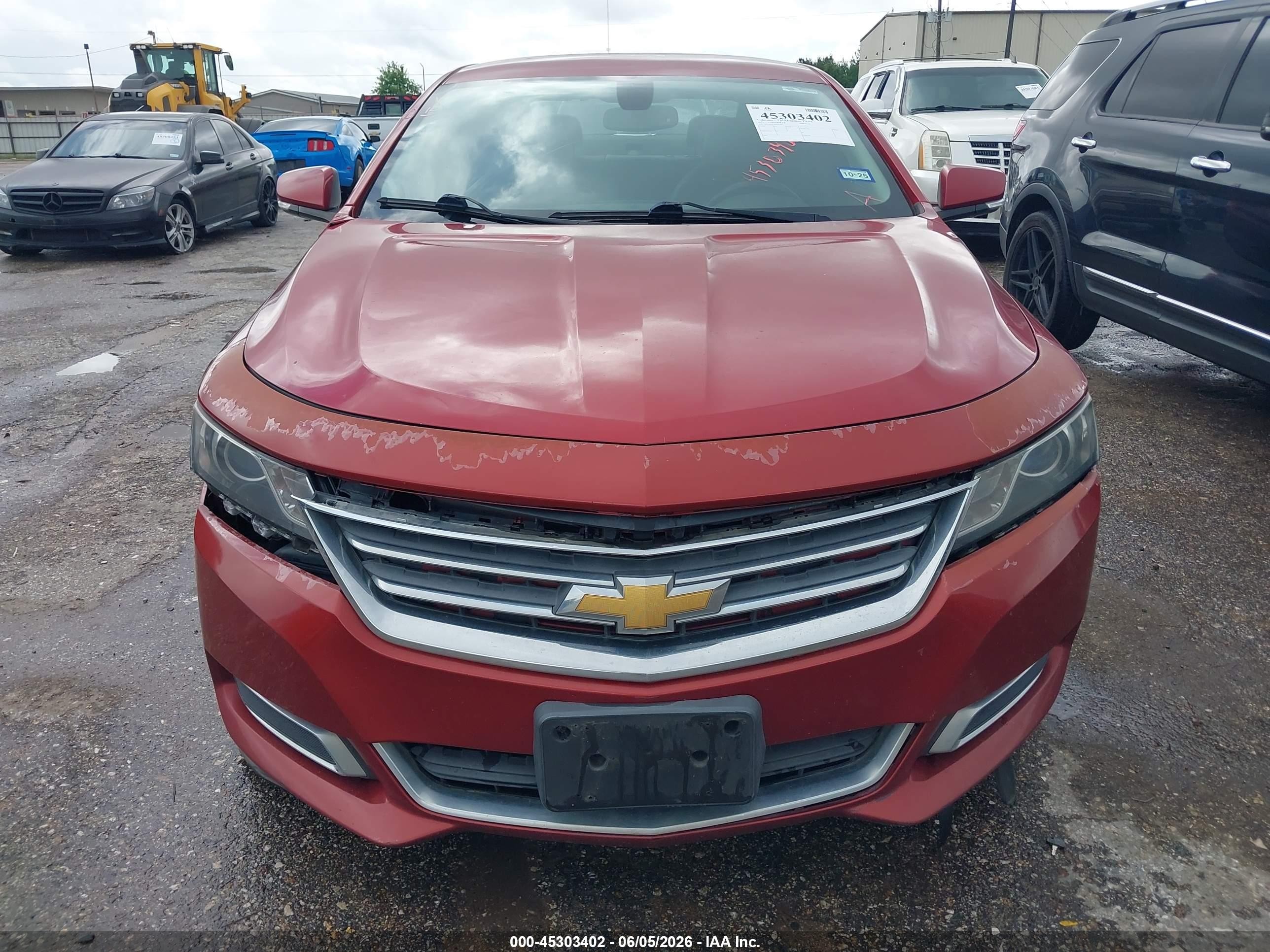 2015 Chevrolet Impala 1lt Red vin: 2G1115SL7F9141502
