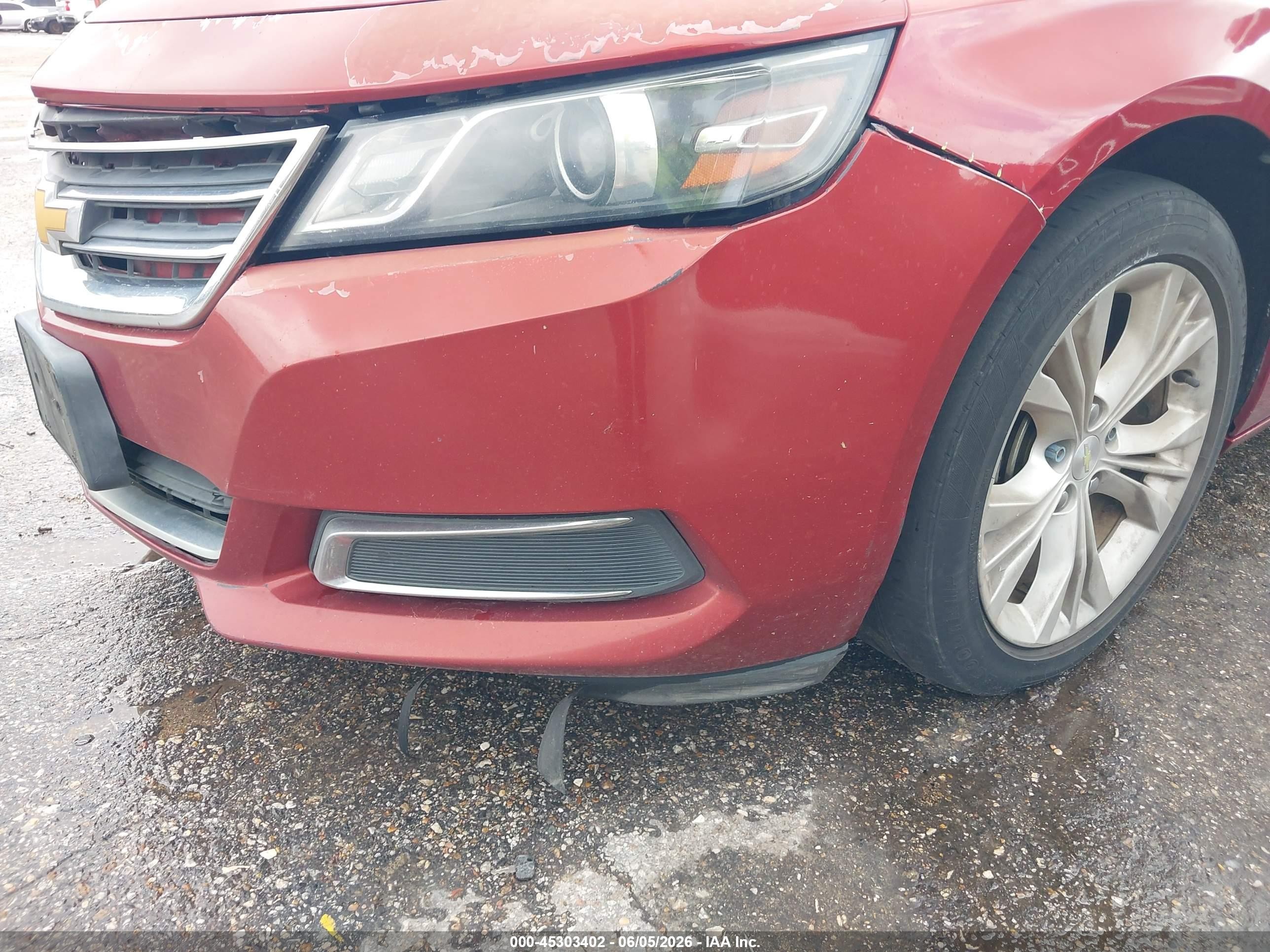 2015 Chevrolet Impala 1lt Red vin: 2G1115SL7F9141502
