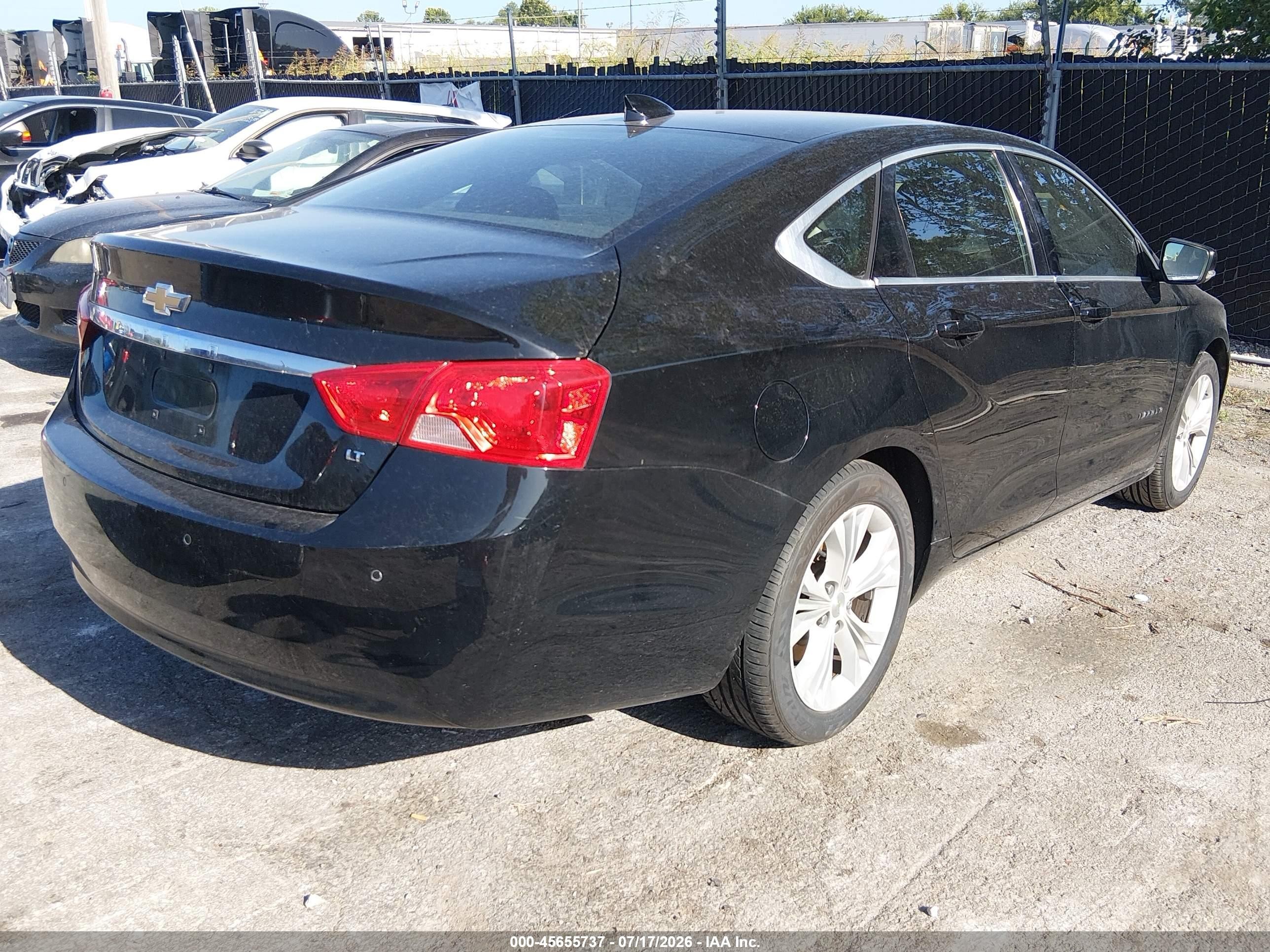 2015 Chevrolet Impala 1lt Black vin: 2G1115SL7F9177142
