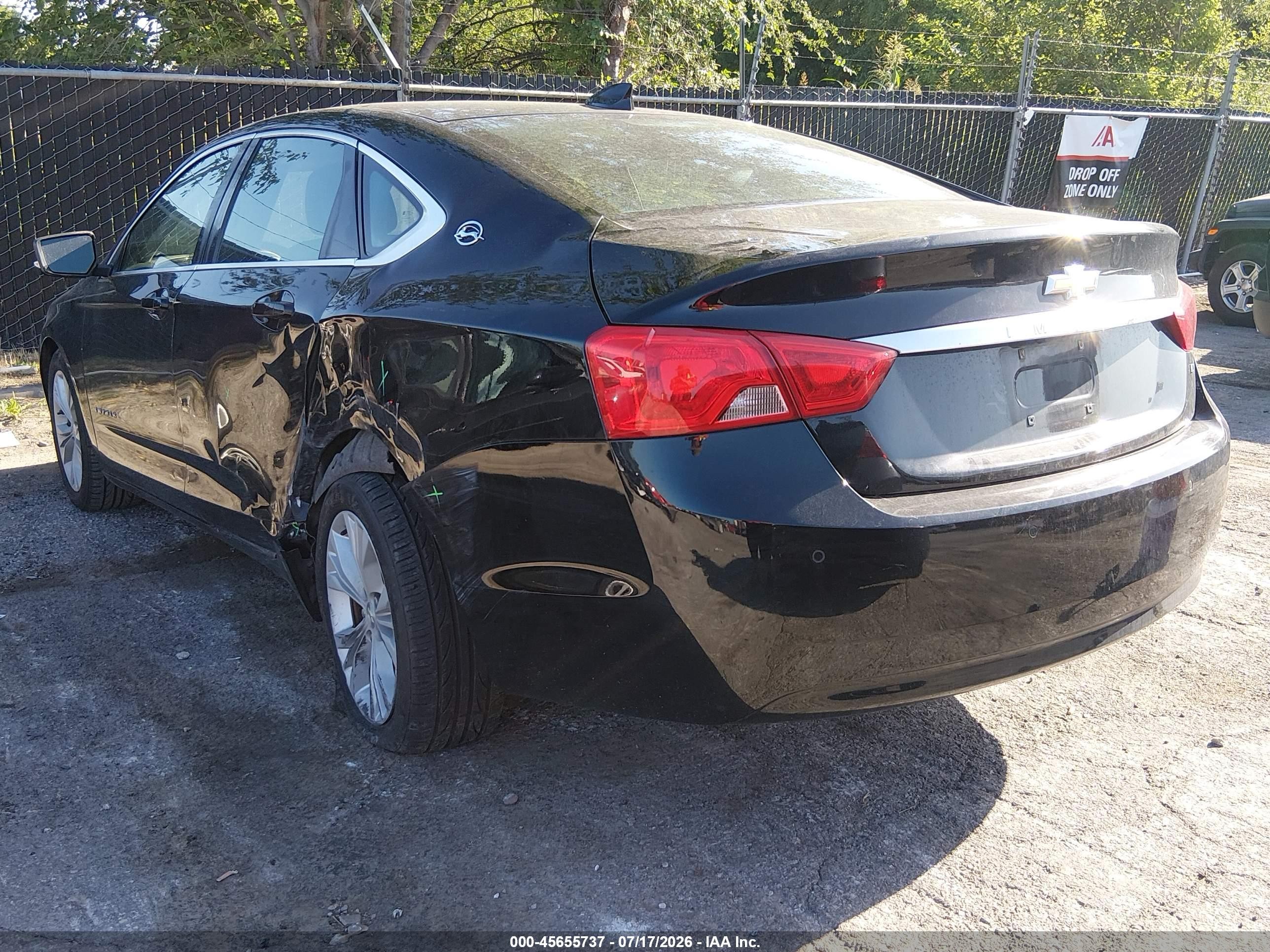 2015 Chevrolet Impala 1lt Black vin: 2G1115SL7F9177142