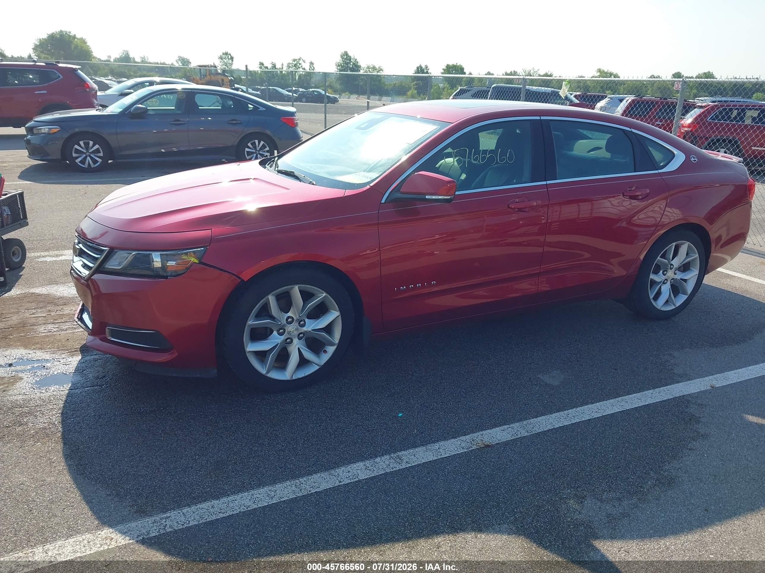 2015 Chevrolet Impala 1lt Red vin: 2G1115SL7F9276009