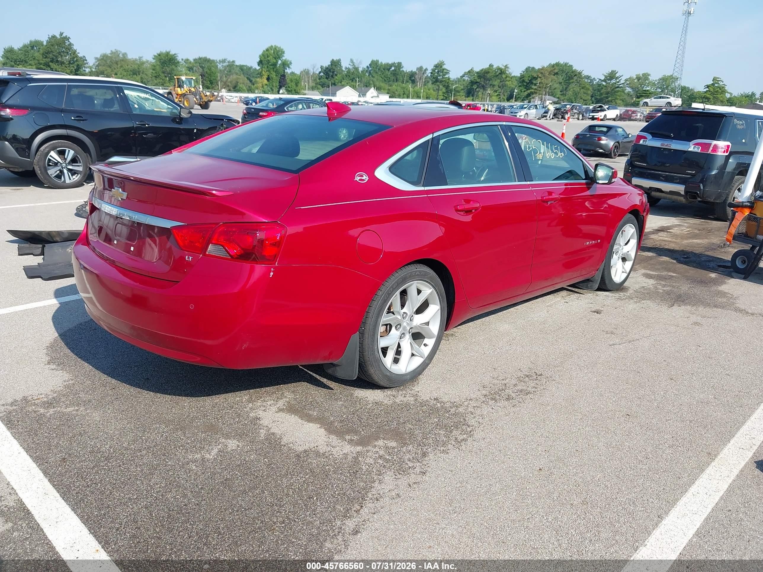 2015 Chevrolet Impala 1lt Red vin: 2G1115SL7F9276009