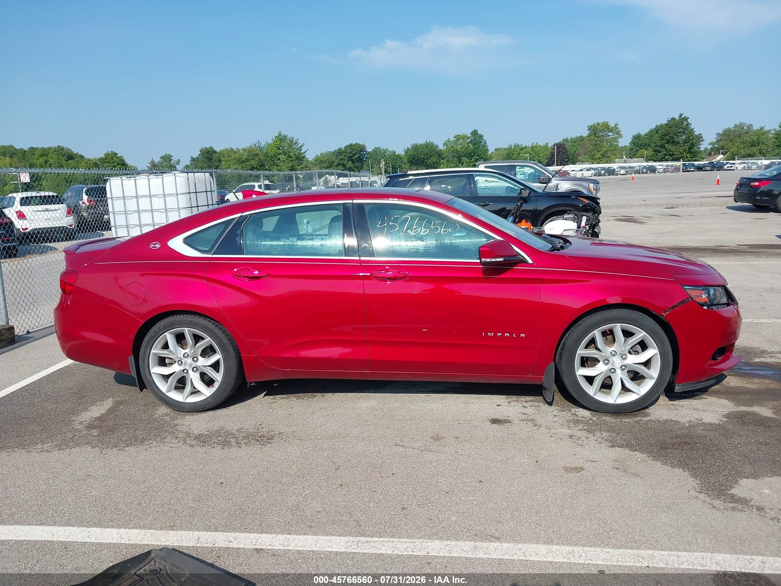 2015 Chevrolet Impala 1lt Red vin: 2G1115SL7F9276009