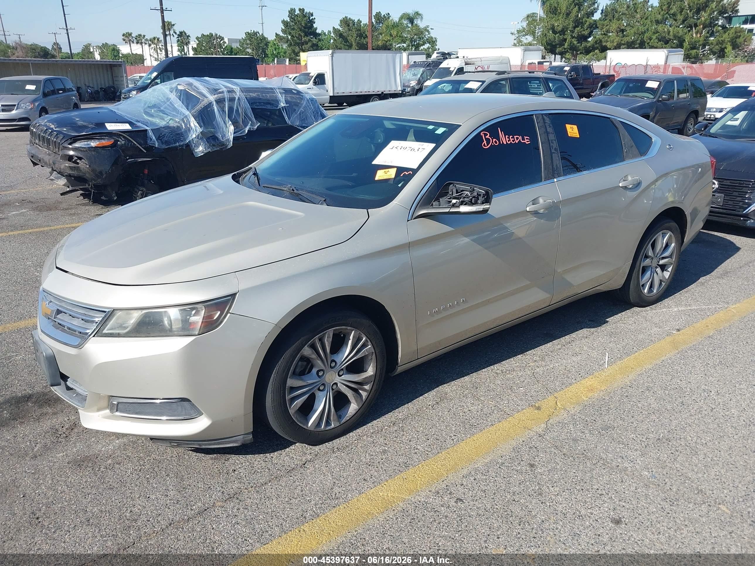 2014 Chevrolet Impala 1lt Champagne vin: 2G1115SL9E9112372