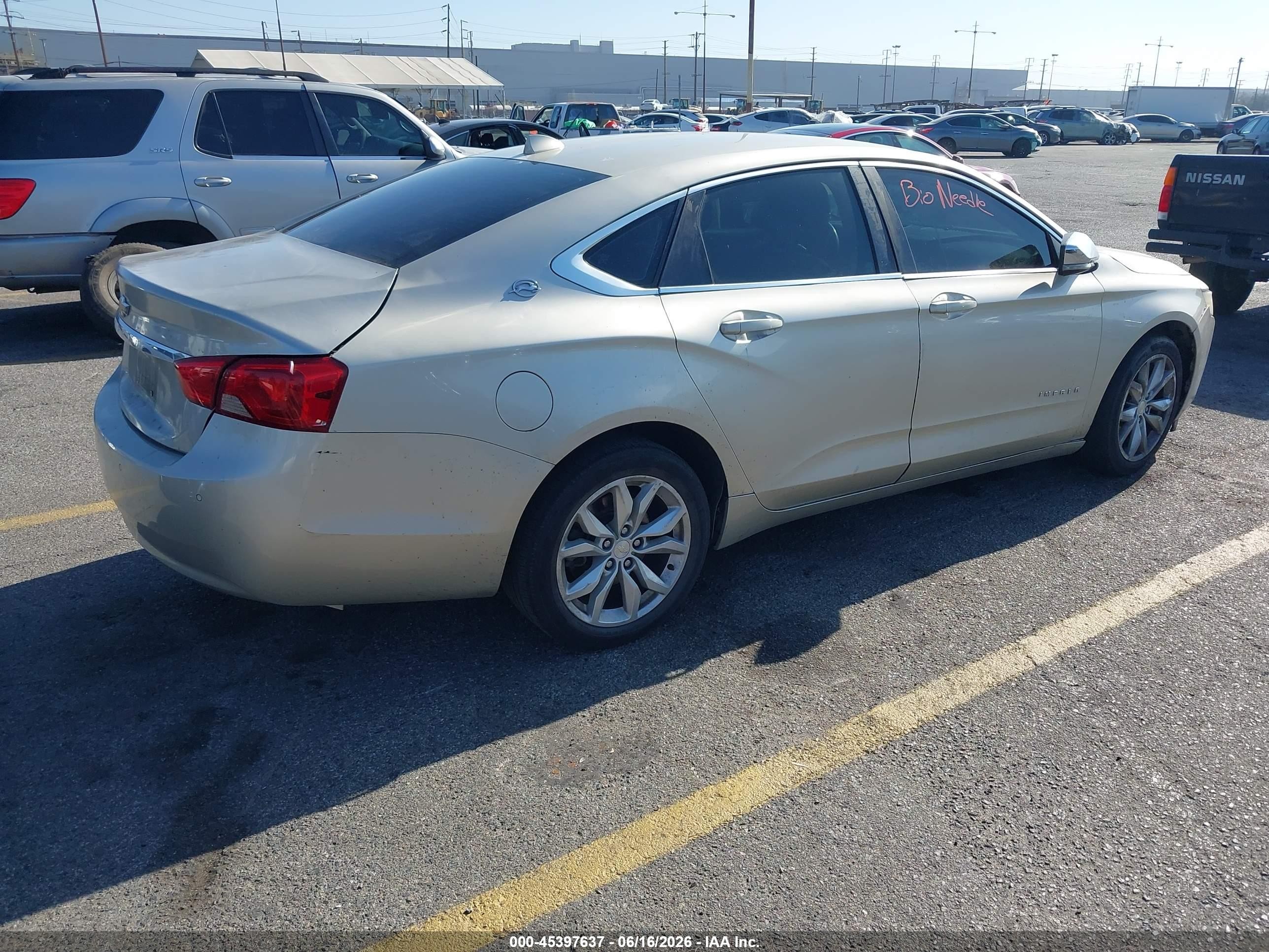 2014 Chevrolet Impala 1lt Champagne vin: 2G1115SL9E9112372