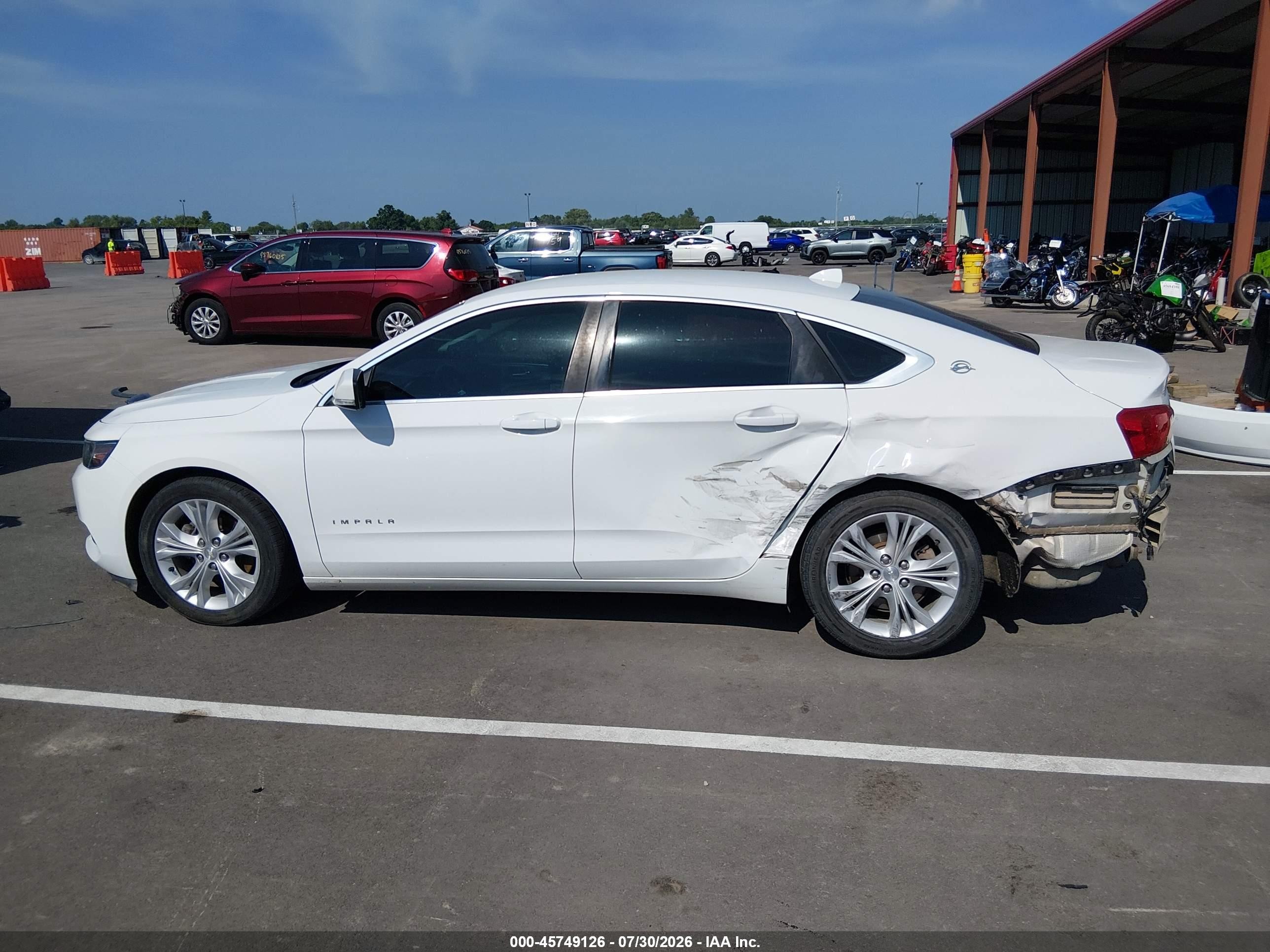 2014 Chevrolet Impala 1lt Белый vin: 2G1115SLXE9111120
